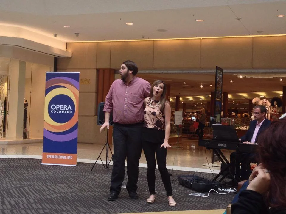 Performing with baritone, Jared Guest, for Opera Colorado 2014