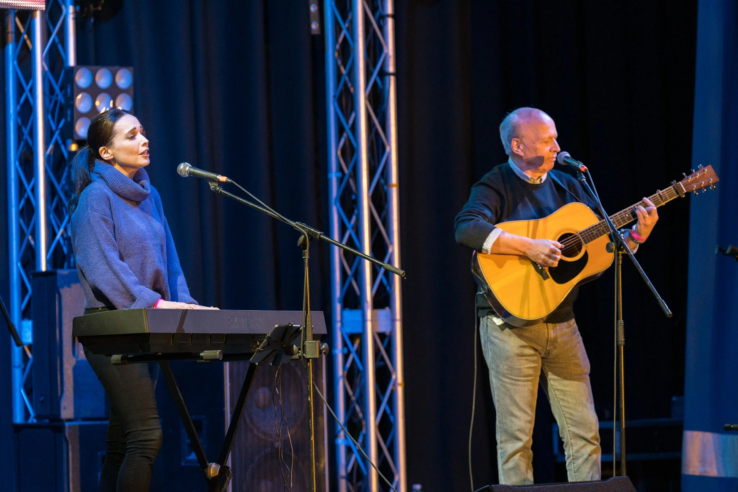 Photo by Nigel Plant of Louise and Chris Rogan at the Great British Folk Festival, winners of the festival’s audience vote.