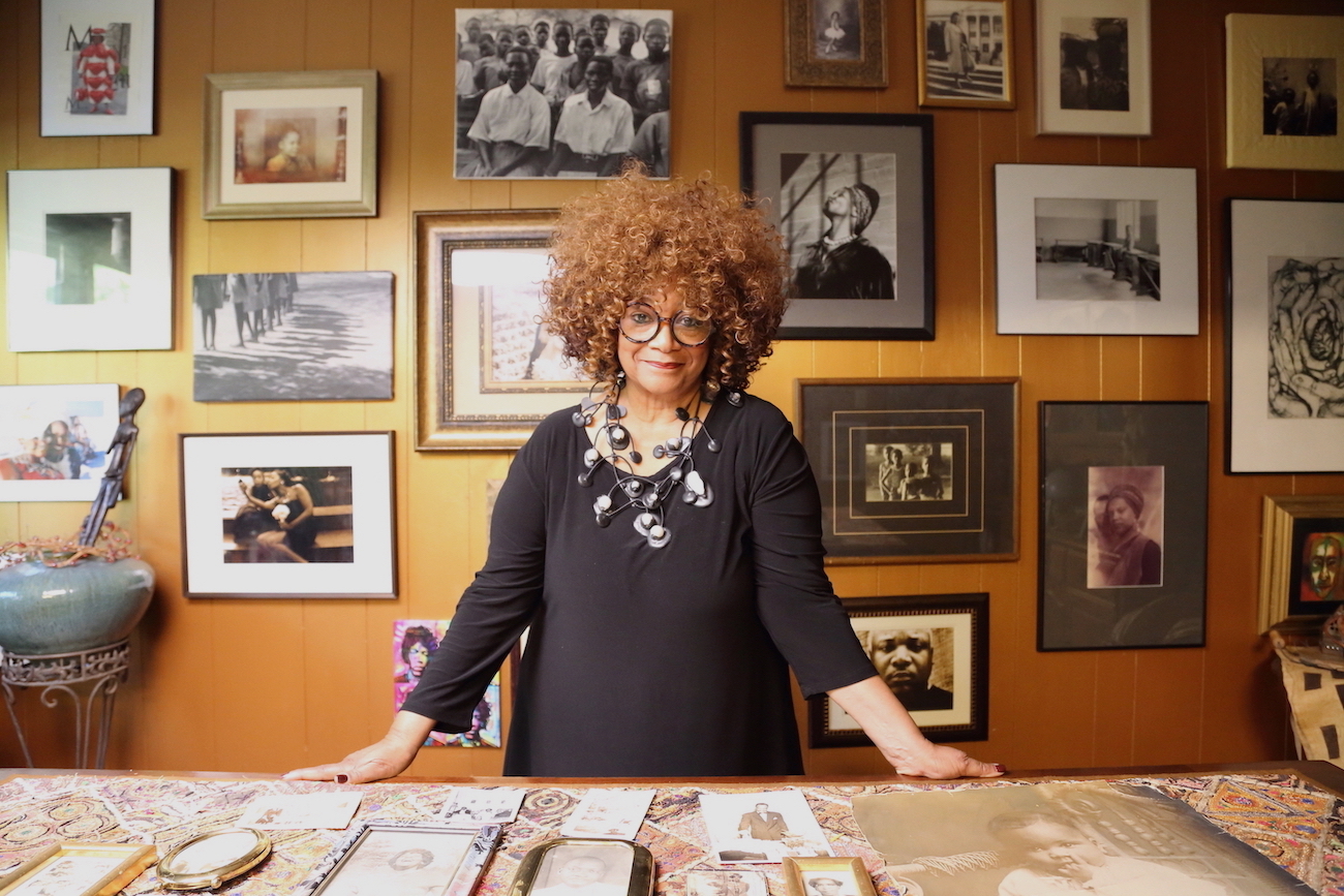  North Carolina’s ninth poet laureate Jaki Shelton Green with her family pictures, 2018 
