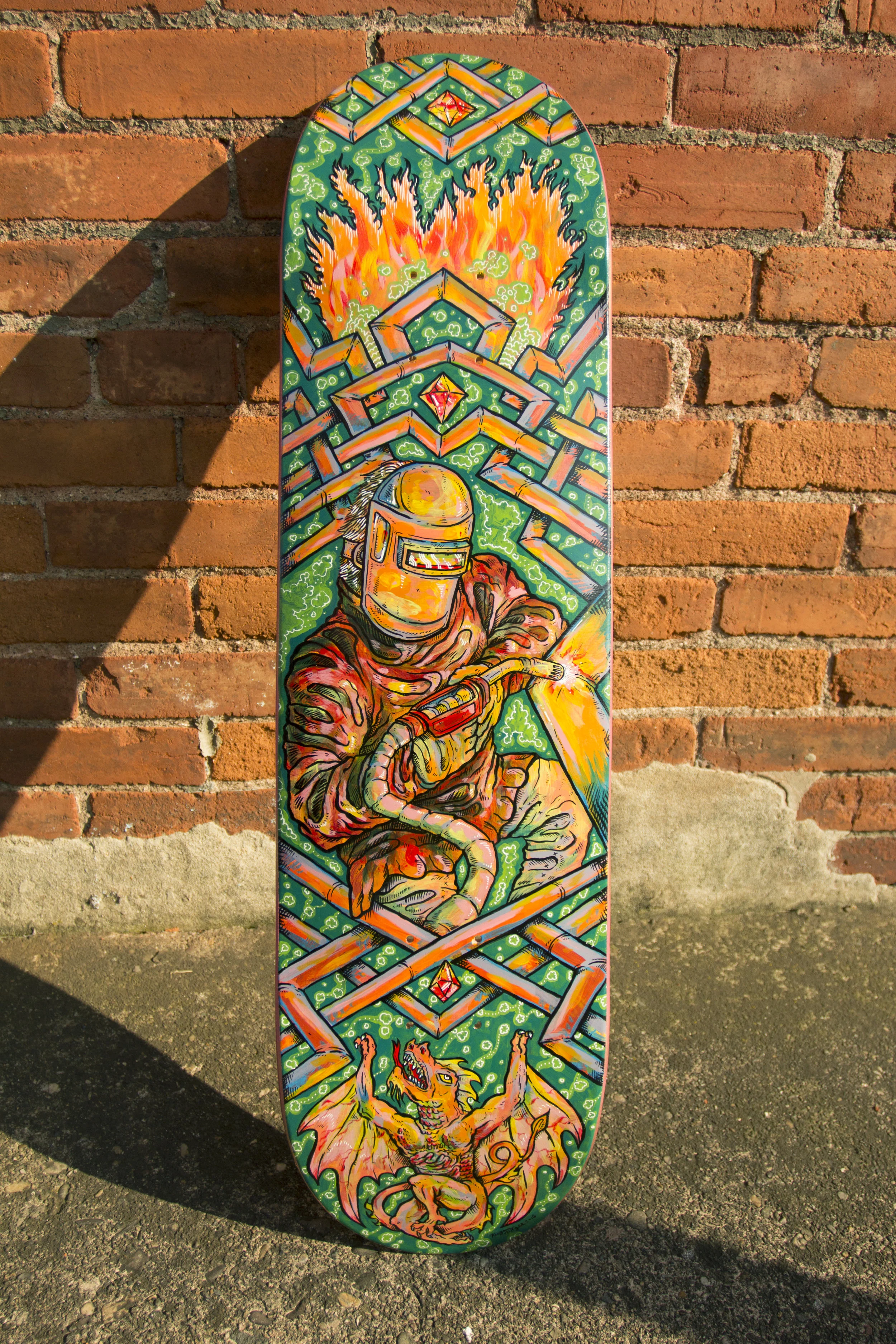 Skateboard Commission: Welder Deck