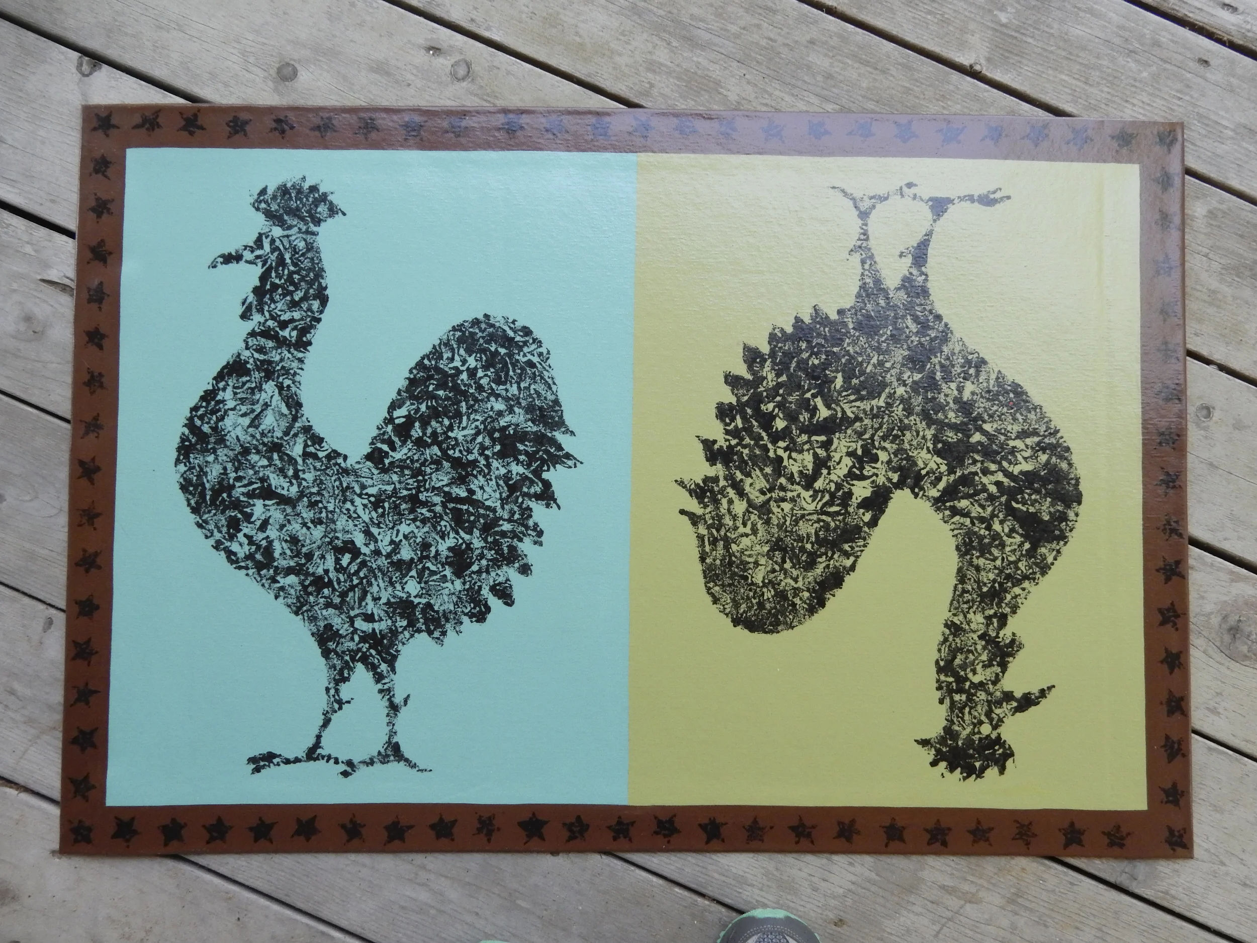 Roosters 2'X3'