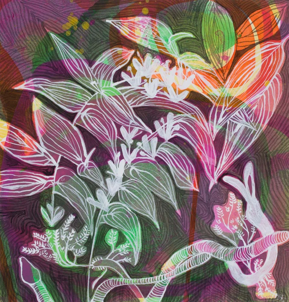Rabbitfoot Fern & Toad Lilly Are Friends