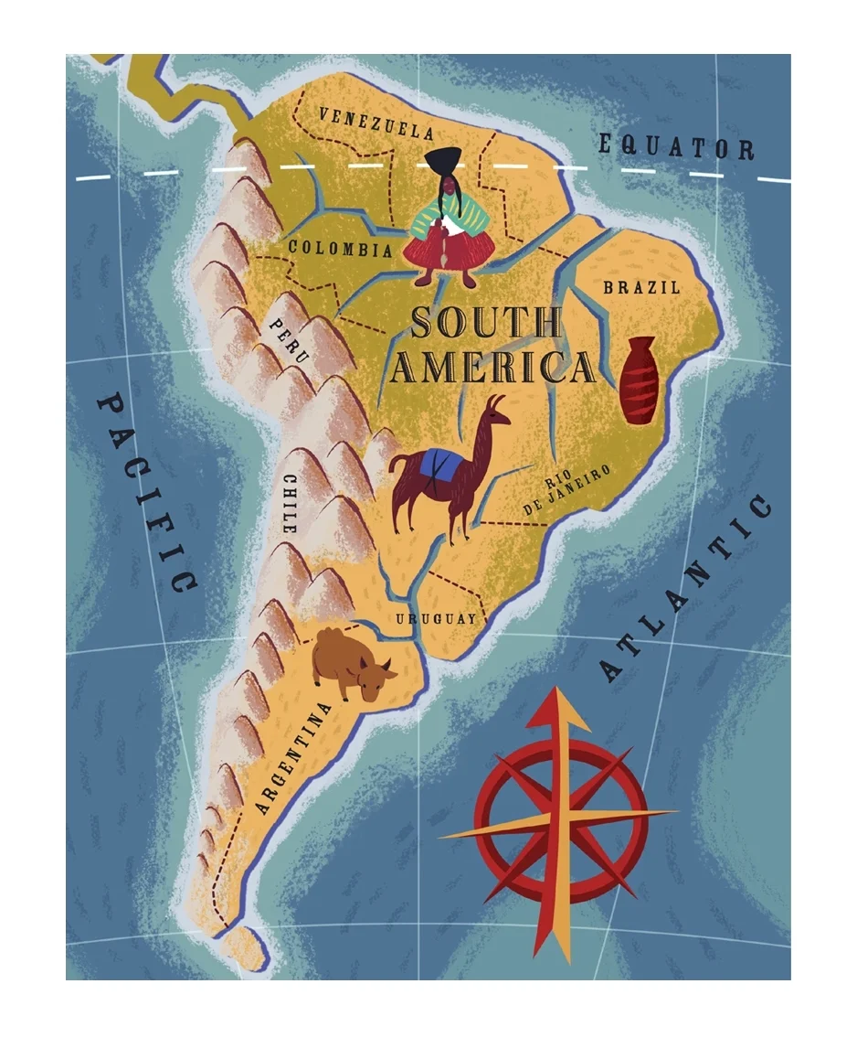 Final South of America map rendering.