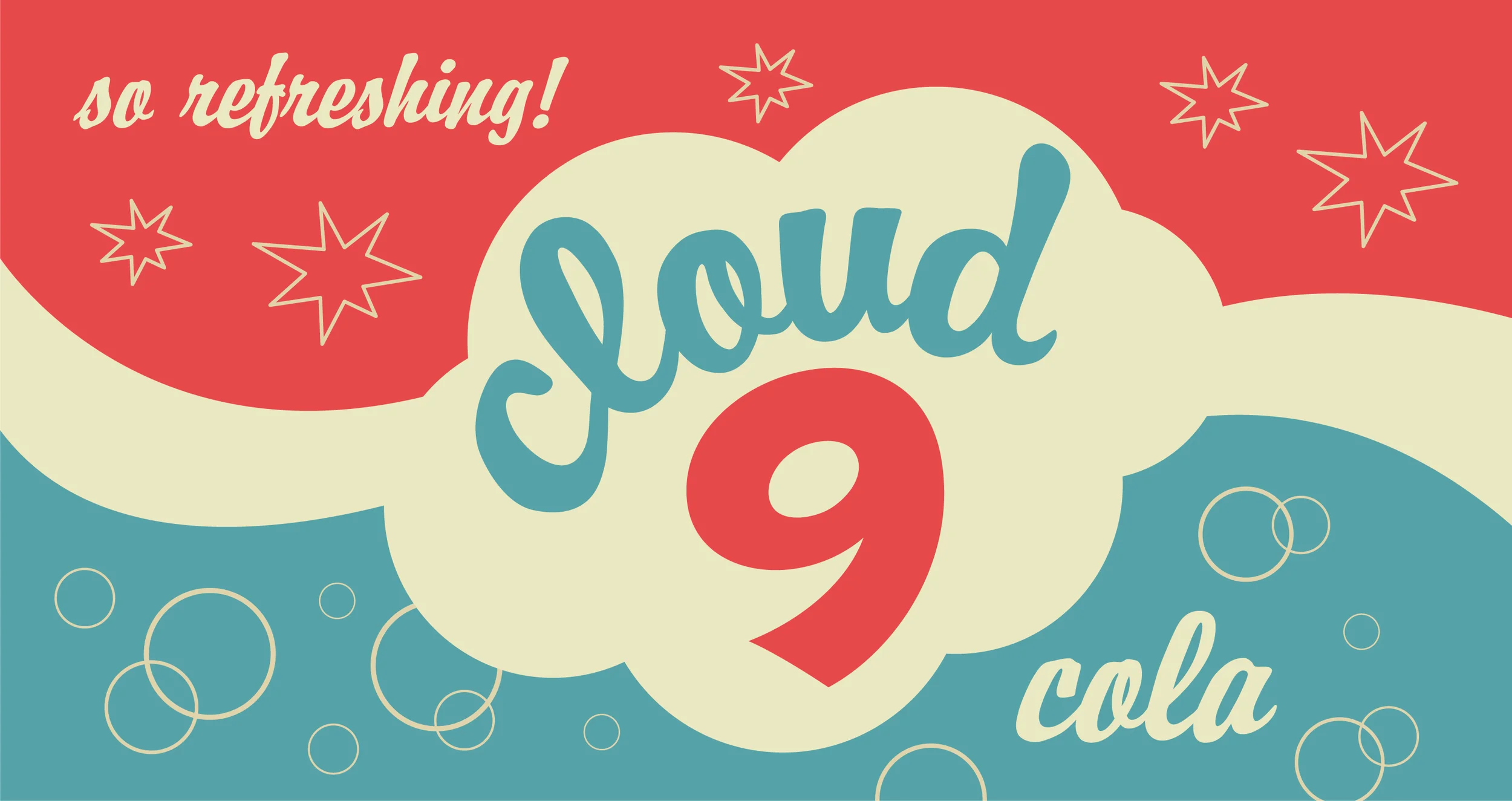 Backlit sign for the 1970s Cloud 9 vending machine.
