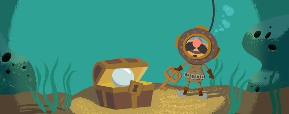 Unlocking chest/retrieving pearl sequence.