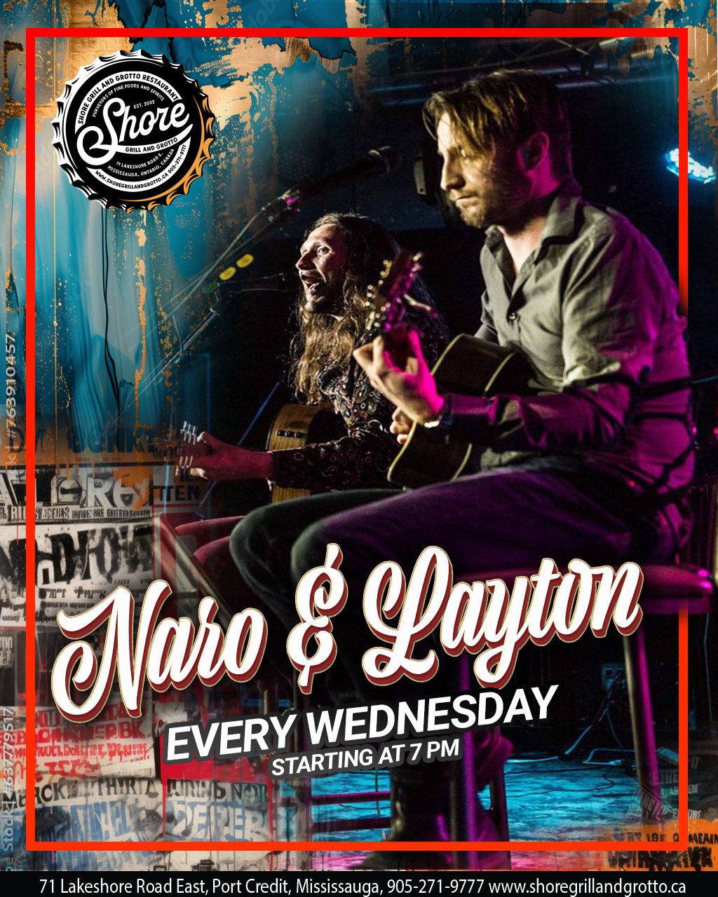 Join us tonight at Shore Grill and Grotto for the dynamic duo Naro &amp; Layton! 🎶 Let their music be your mid-week pick-me-up while you enjoy amazing food and great vibes. &ldquo;Taste The Flavour, Experience The Entertainment&rdquo; 😋✨
#portcredi