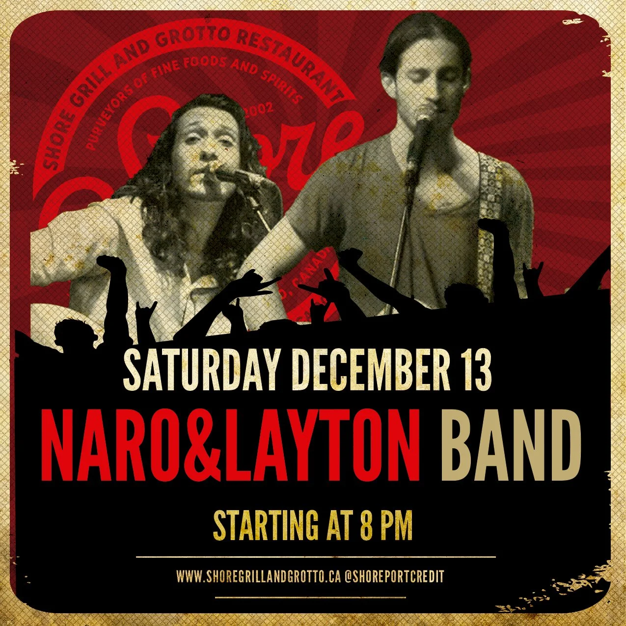 Join us tonight at Shore Grill and Grotto for the incredible Naro and Layton Band! 🎶 It&rsquo;s shaping up to be another great weekend in Port Credit. Drop by for amazing food, great vibes, and unforgettable entertainment.
&ldquo;Taste The Flavour, 