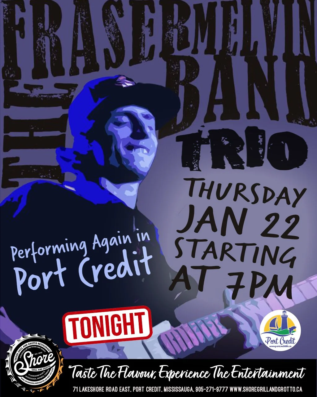 🎶🔥 LIVE MUSIC TONIGHT at Shore Grill and Grotto! 🔥🎶
We keep the good times rolling with live entertainment 6 days a week, and tonight is one you won&rsquo;t want to miss! 🎸🎤
Fraser Melvin is in the house tonight!
This talented band hasn&rsquo;t