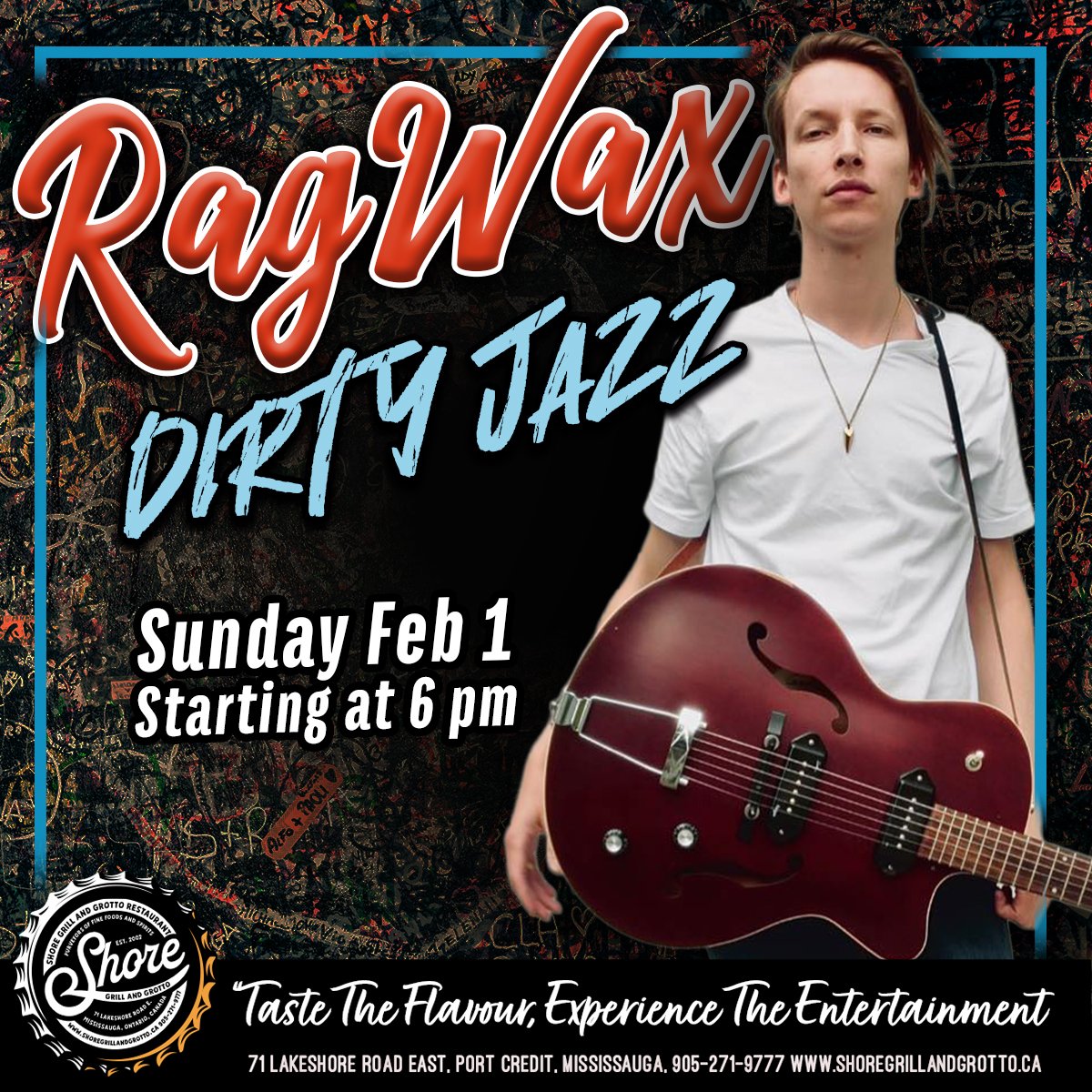 🎶 Tonight at Shore Grill and Grotto! 🎶
Shake off the winter chill and warm up by the waterfront with live music starting at 6 PM 🌊🔥
Join us for an easy-going evening with Ragwax, bringing you dirty jazz that grooves, soothes the soul, and pulls y