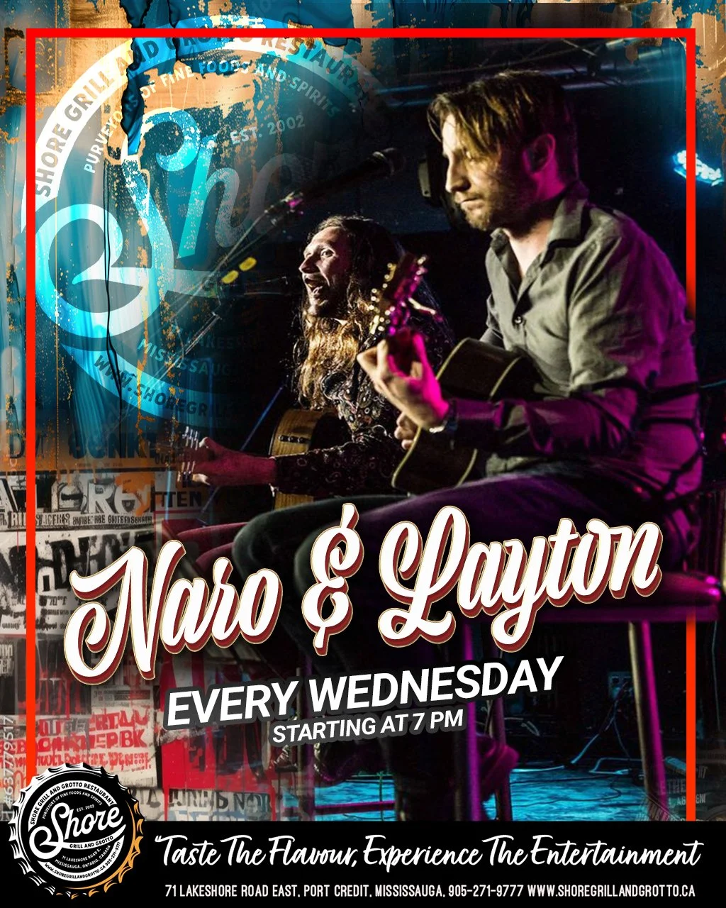 🎶✨ Tonight at Shore Grill and Grotto! ✨🎶
Join us tonight for our weekly live entertainment featuring the always-awesome Naro and Layton &mdash; it&rsquo;s always a great night when they take the stage! 🎤🎸
🍽️ This week&rsquo;s special: our crowd-