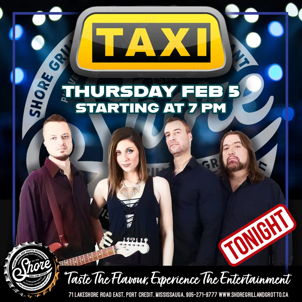 🎸🌊 Tonight&rsquo;s the night at Shore Grill and Grotto!
Join us this evening for the incredible talents of Taxi &mdash; great band, great fun, and unbeatable waterfront vibes in the heart of Port Credit.
🏈🥪 Super Bowl Sunday is going BIG &mdash; 
