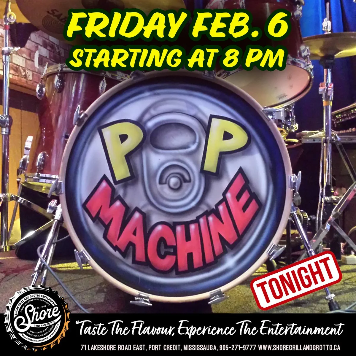 🎶 Tonight at Shore Grill and Grotto! 🎶
We&rsquo;re turning up the energy with the incredible Pop Machine &mdash; an awesome band that knows how to bring the fun! 🍻🎸
Warm up with our featured drink, Hot Cyder 🍎🔥 &mdash; the perfect sip for these