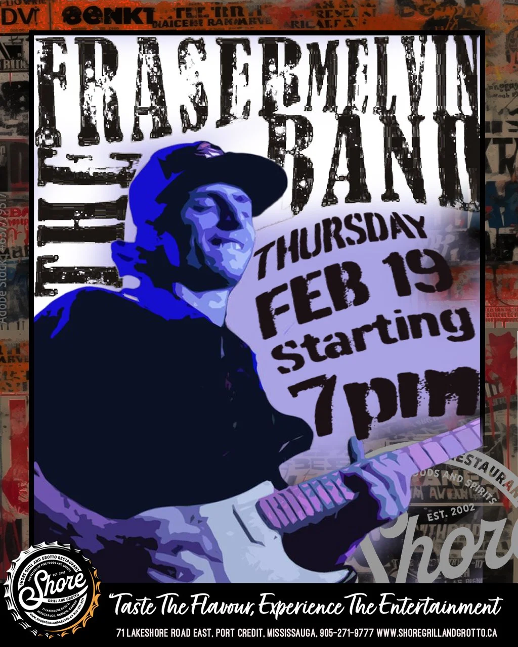 🎶 Live Tonight at Shore Grill and Grotto! 🎶
Get ready for an unforgettable evening as Fraser Melvin takes the stage! Fraser has wowed audiences at the Toronto Jazz Festival, the Montreal Jazz Festival, the Tremblant International Blues Festival, an