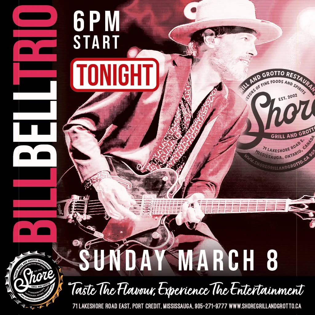 Join us this beautiful evening at Shore Grill and Grotto for an unforgettable night of great food, great music, and great vibes! 🎶✨
The Bill Bell Trio will be bringing their incredible live sound to the stage while you relax and unwind. Grab a delic