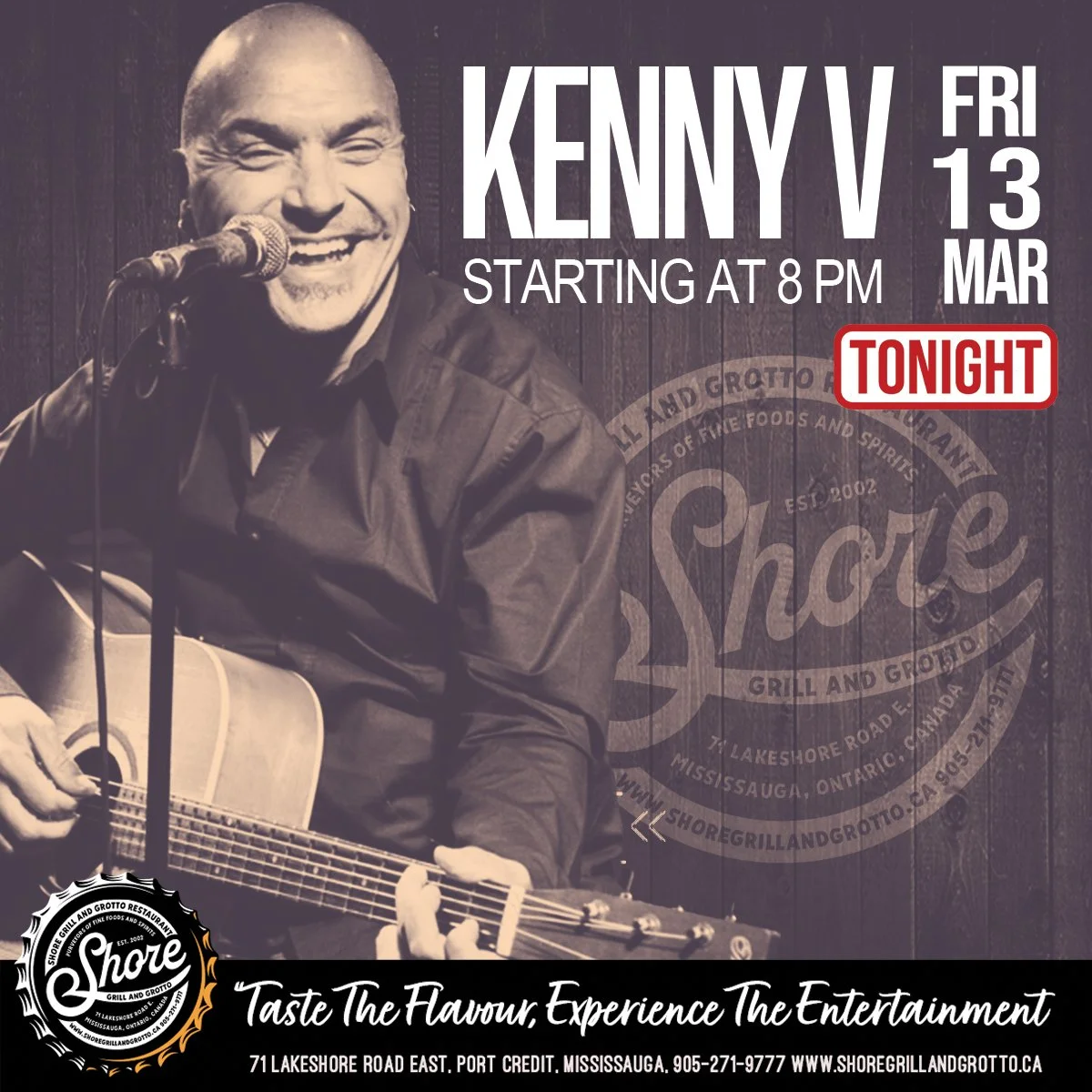 🎶 Join us tonight at Shore Grill and Grotto for an unforgettable evening!
The incredibly talented Kenny V is back and ready to keep the good times rolling. Expect great music, great vibes, and plenty of chances to dance the night away! 💃
With only 