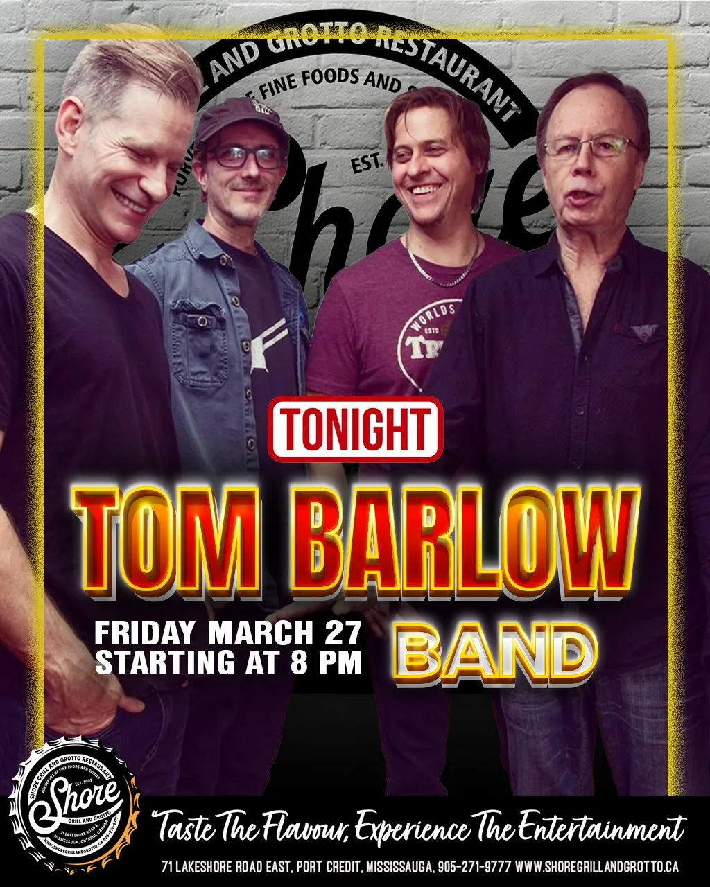 🎶✨ Join us TONIGHT at Shore Grill and Grotto! ✨🎶
Get ready for an unforgettable evening with the Tom Barlow Band bringing the energy, the vibes, and all the great tunes 🎸🔥 It&rsquo;s the perfect night out&mdash;great band, great fun, and even bet