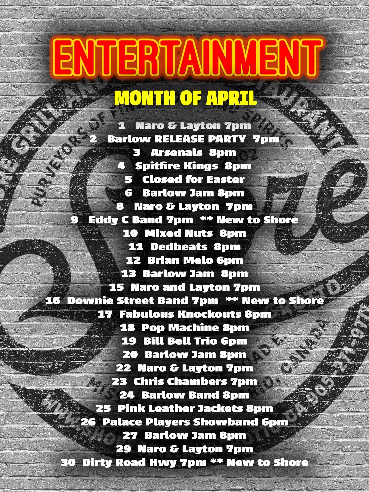 April entertainment lineup is here&mdash;mark your calendars for the city&rsquo;s best shows, six days weekly!
Join us for unforgettable nights filled with music, laughter, energy, and incredible performances all month long!
#AprilEvents #LiveEnterta