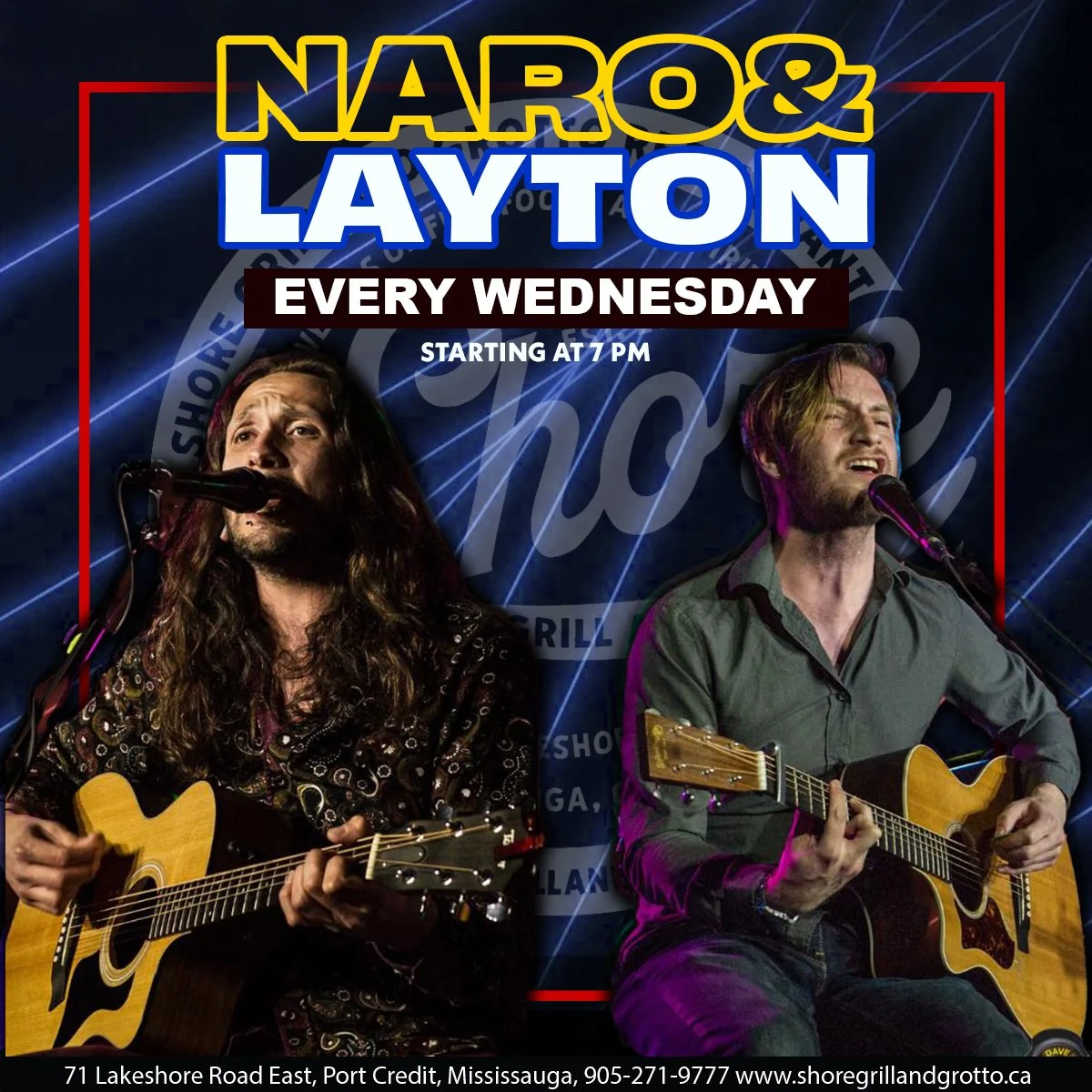 Join us tonight at Shore Grill and Grotto for the perfect midweek escape! 🎶

Naro and Layton are back to light up your Wednesday with incredible live music &mdash; always a crowd favourite for Hump Day! Pair the vibes with our delicious 3-course din