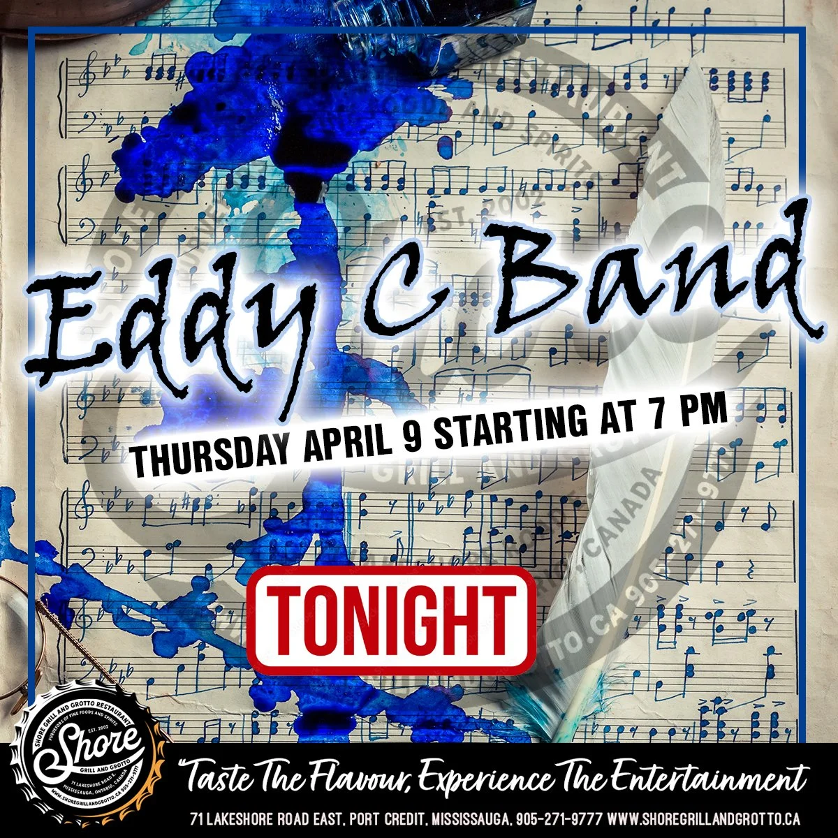 Join us tonight at Shore Grill and Grotto as we welcome the Eddy C Band to our stage for the very first time! It&rsquo;s shaping up to be an incredible night filled with great music, great vibes, and even better food.
Come early, grab a seat, and be 