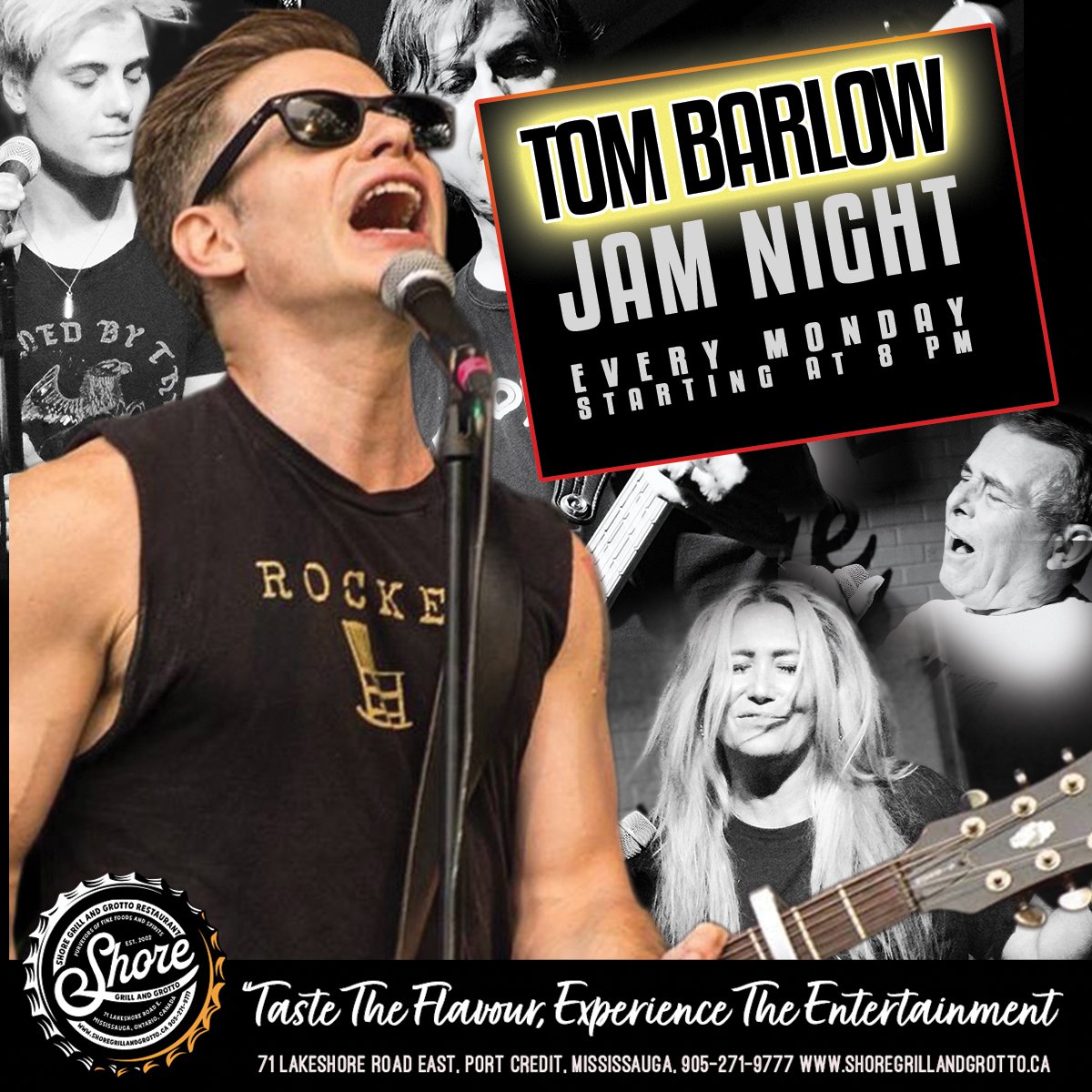 🎶 Tonight at Shore Grill &amp; Grotto! 🎶
Get ready for an unforgettable night as the Tom Barlow Jam takes over the stage! Whether you're a seasoned performer or just feeling brave, jump up and show off your talent&hellip; or lack of 😄 It&rsquo;s a