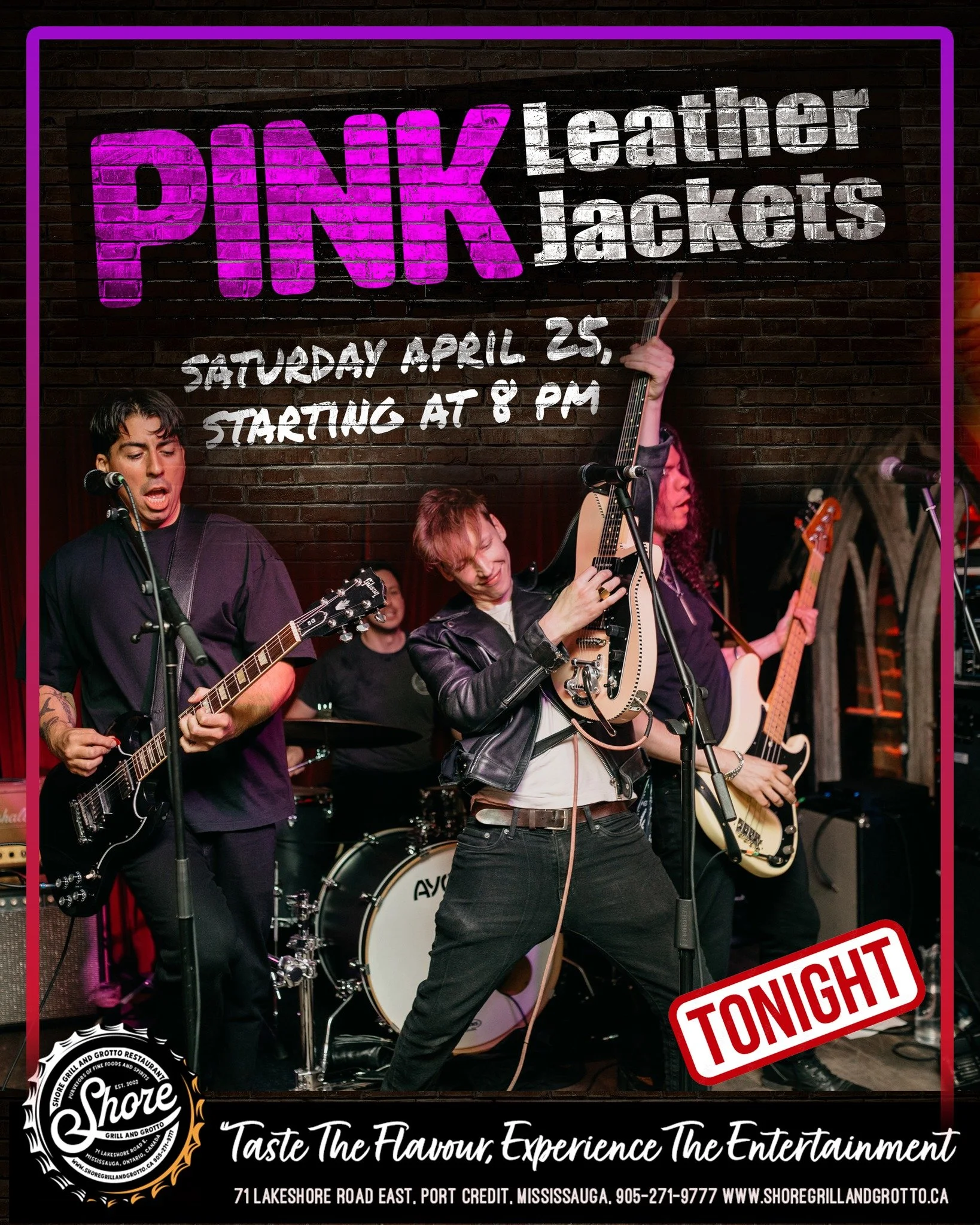 🎶✨ Tonight at Shore Grill and Grotto ✨🎶

Get ready for an unforgettable night of live music, great food, and even better vibes! We&rsquo;re thrilled to welcome the ever-popular Pink Leather Jackets to the stage &mdash; bringing the energy, the hits