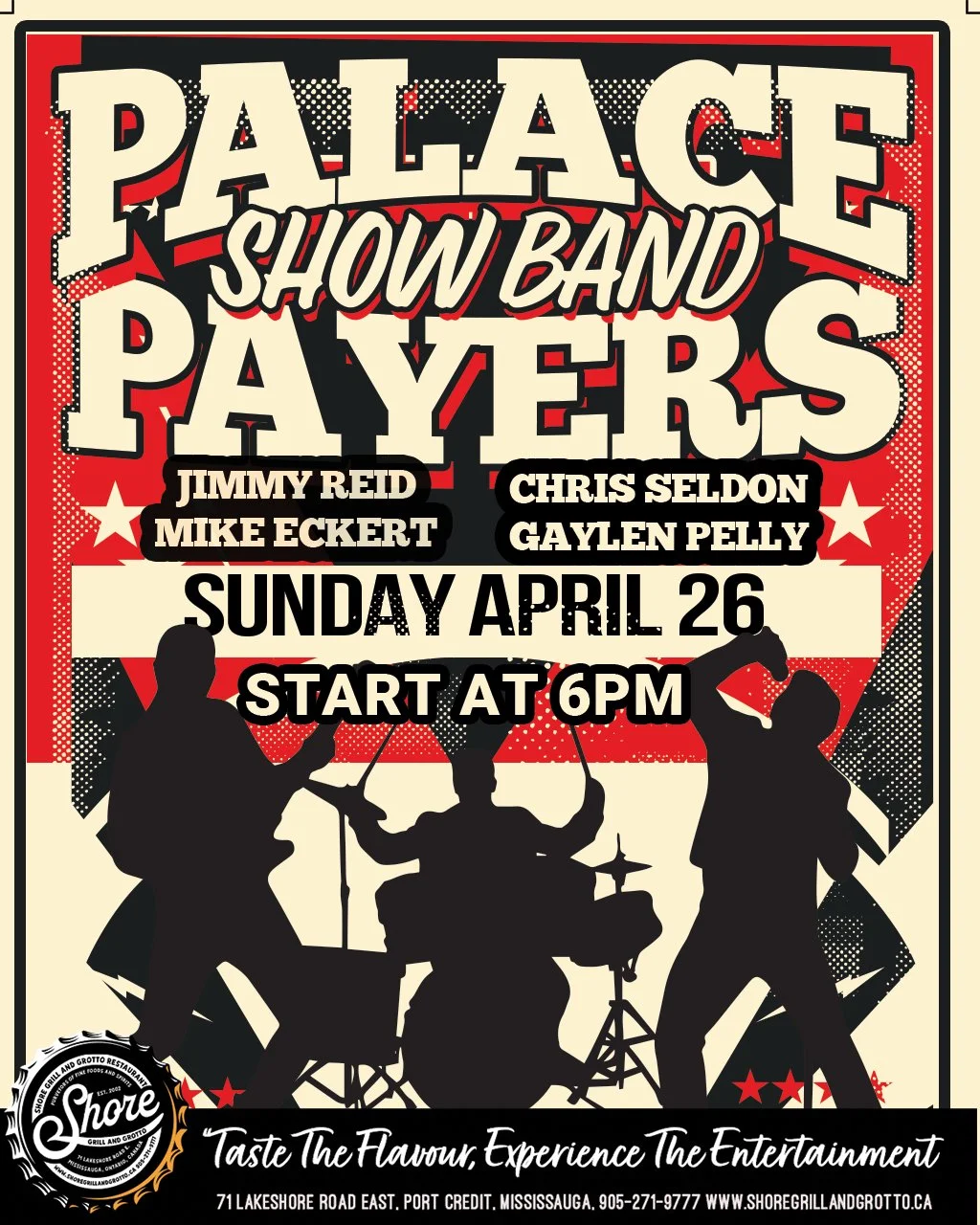 Sunday nights just hit different at Shore Grill and Grotto! 🎶✨
Join us TONIGHT for an unforgettable evening with The Palace Players Showband &mdash; hands down the BEST band you&rsquo;ll see on a Sunday. Get ready for incredible live music, great vi