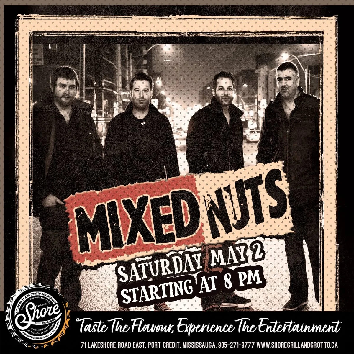 Join us tonight at Shore Grill and Grotto for an unforgettable evening of flavor and fun! 🌊🔥
We&rsquo;re bringing the vibes with the incredible talents of Mixed Nits &mdash; get ready for great music, delicious food, and an electric atmosphere righ