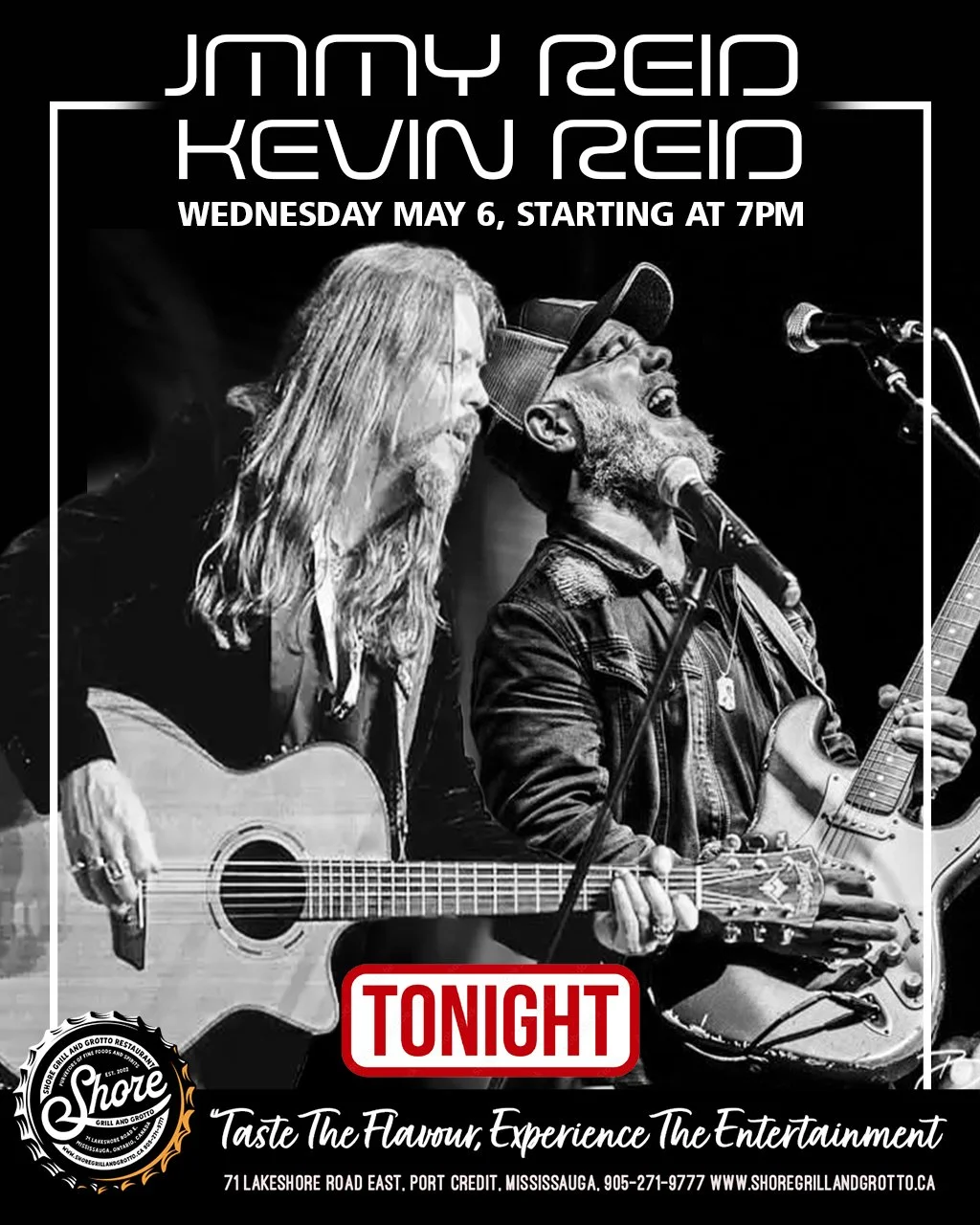 🎶✨ TONIGHT at Shore Grill and Grotto ✨🎶
Start your weekend early with an amazing night of live music, great food, and refreshing drinks! 🍹🍽️
We&rsquo;ve got something special lined up &mdash; the incredibly talented Jimmy Reid and Kevin Reid are 