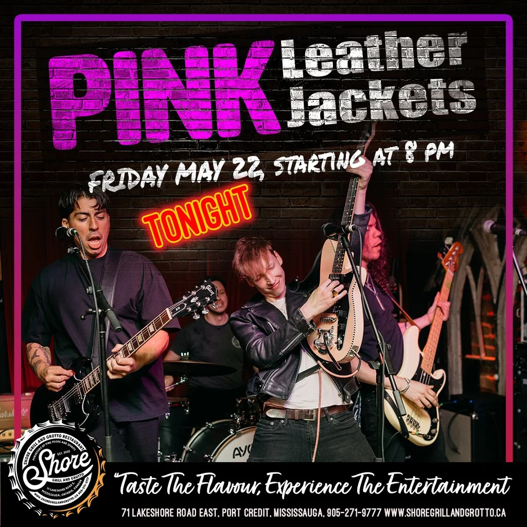 🎶 TONIGHT at Shore Grill and Grotto 🎶
Join us for an unforgettable night with THE PINK LEATHER JACKETS &mdash; the band of bands.🥳🎸 Get ready for an evening filled with amazing live music, great vibes, delicious food, drinks, dancing, and nonstop
