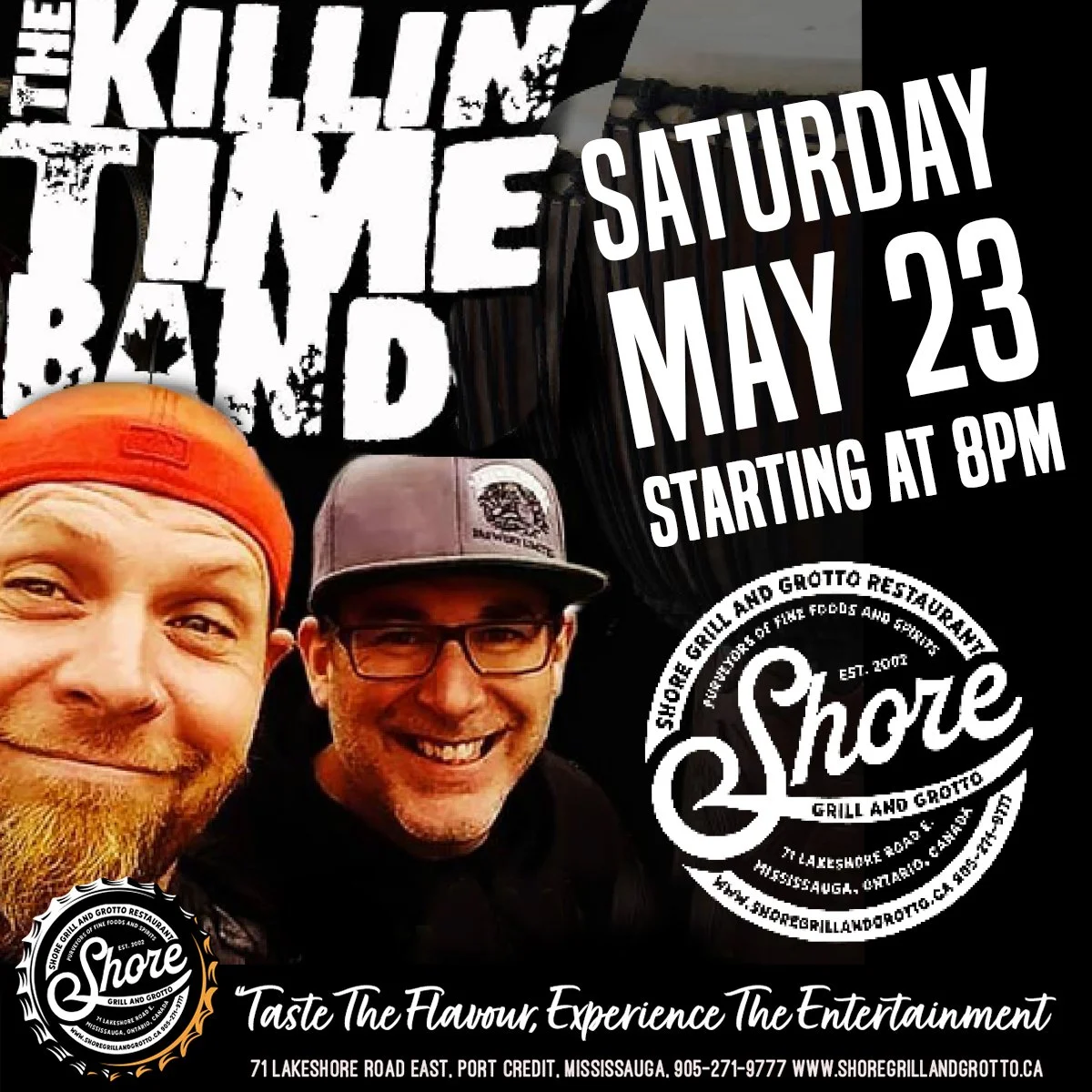 🌧️ Don&rsquo;t let today&rsquo;s gloomy weather keep you stuck at home! Escape the rain and join us tonight at Shore Grill and Grotto for an unforgettable evening with the amazing Killn&rsquo; Time Band &mdash; voted Canada&rsquo;s favorite party ba