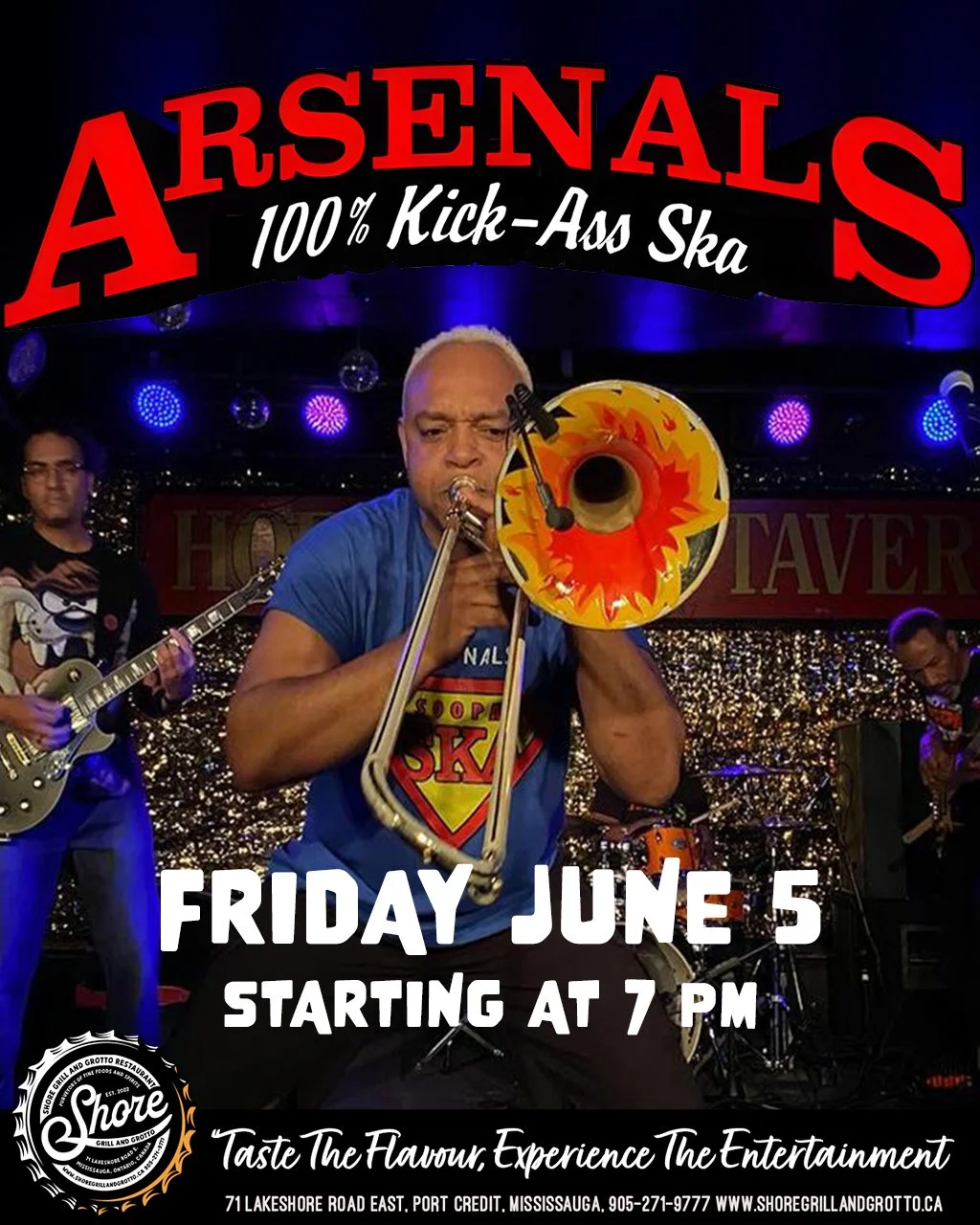 🎶 Join us tonight at Shore Grill and Grotto for an unforgettable evening under the stars! 🎶

We're excited to welcome The Arsenals and their incredible big band sound to Port Credit's largest outdoor patio. Gather your friends, enjoy a delicious me