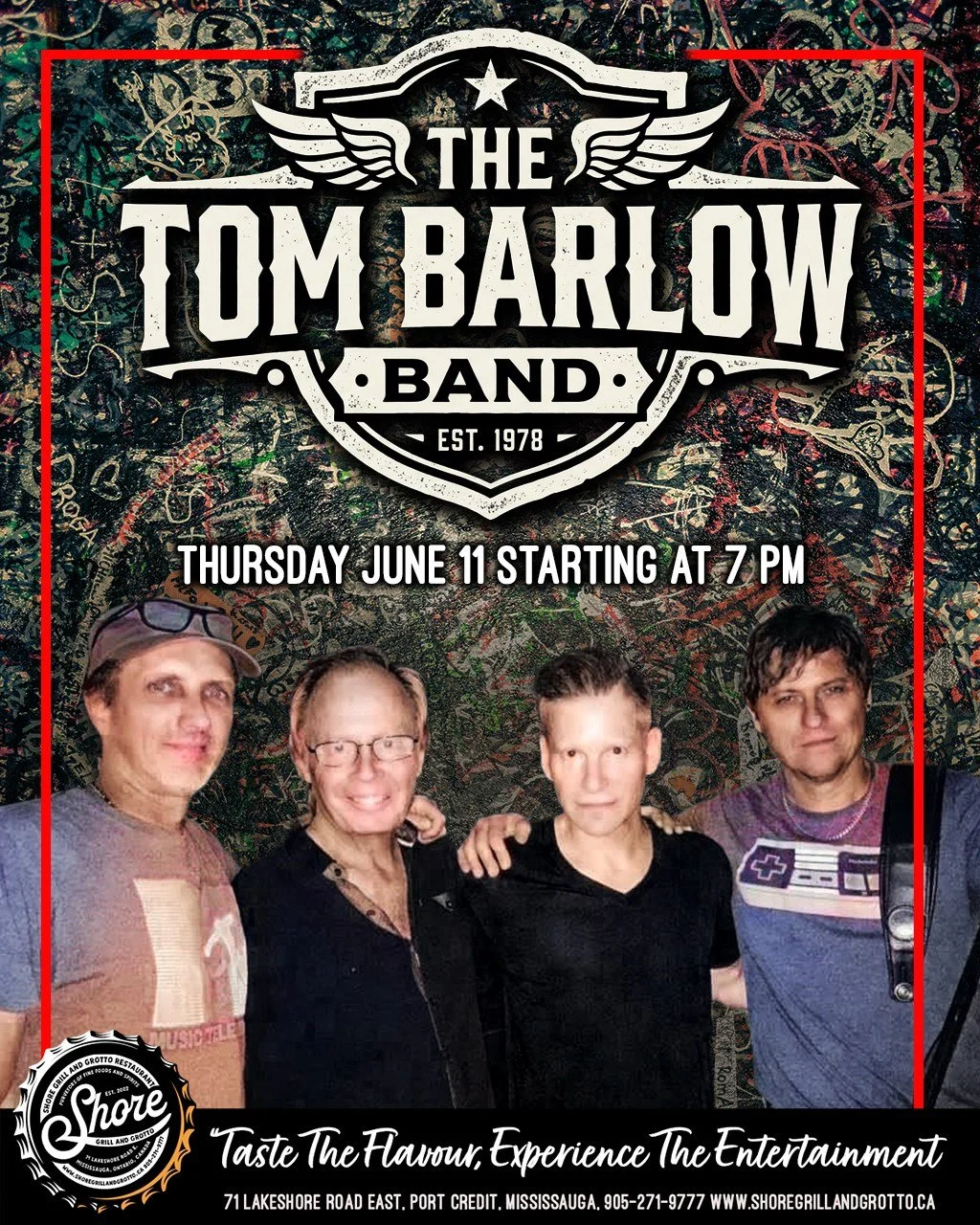 Thursday nights are all about great music, great food, and great company at Shore Grill &amp; Grotto!
Join us every Thursday as The Tom Barlow Band takes the Festival Stage for an unforgettable night of live entertainment. Known for their incredible 