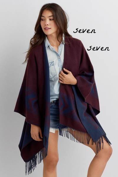 Southwestern fringe poncho - American Eagle Outfitters