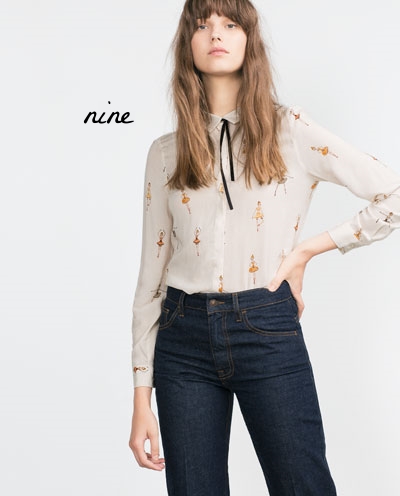 Printed blouse - Zara