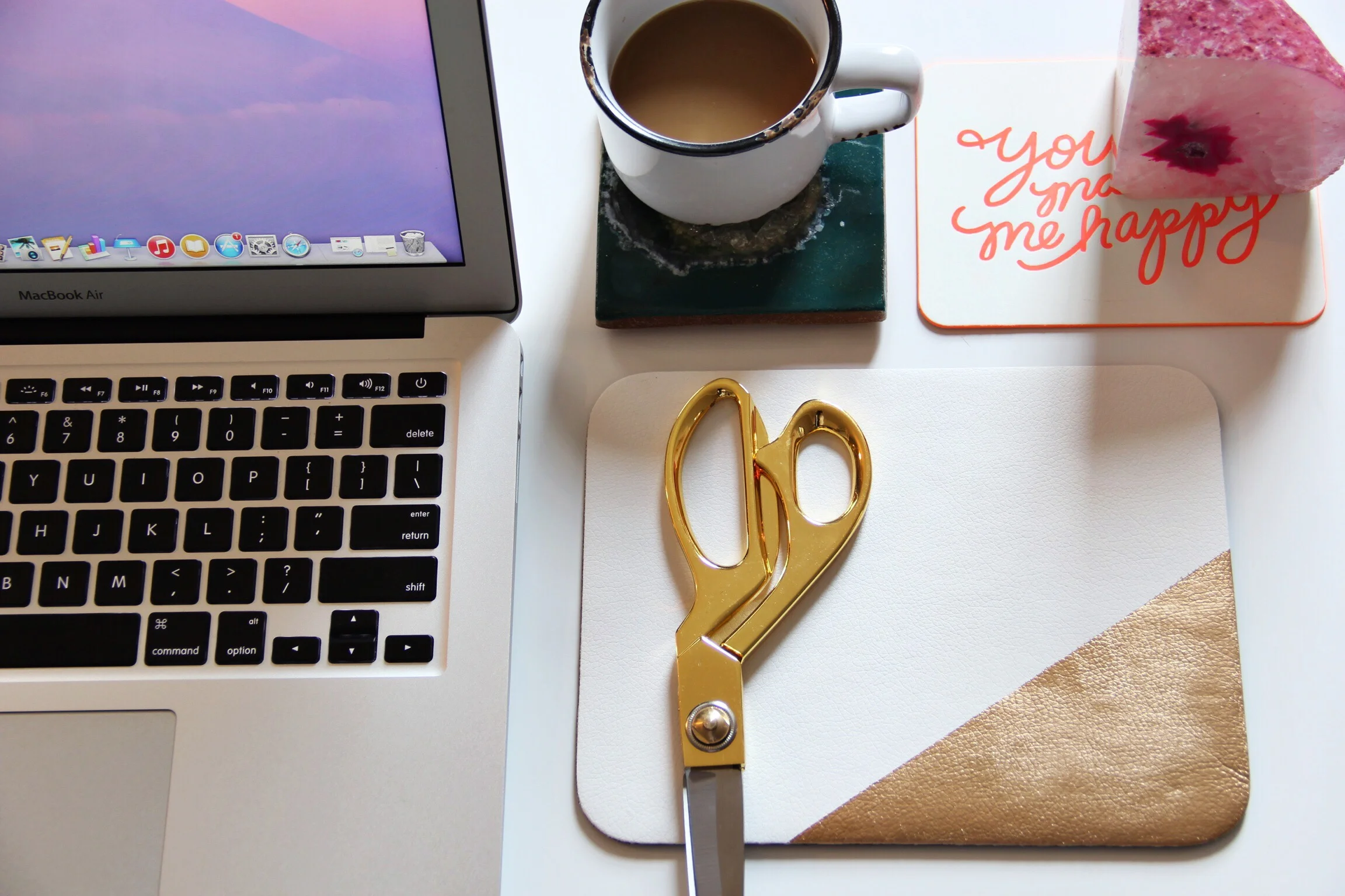 DIY gold leaf mousepad