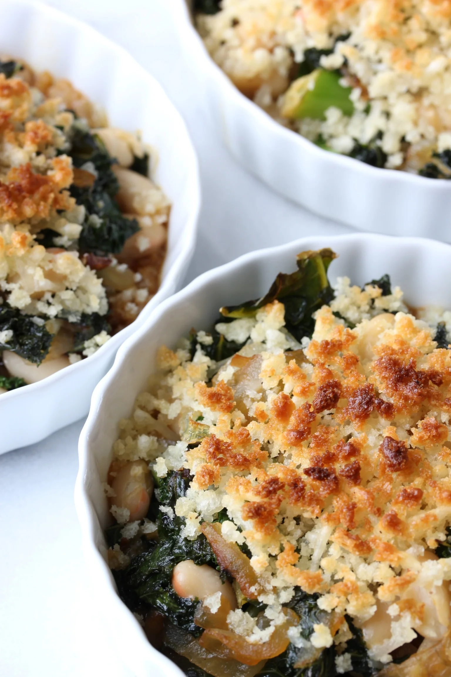Greens and beans gratin