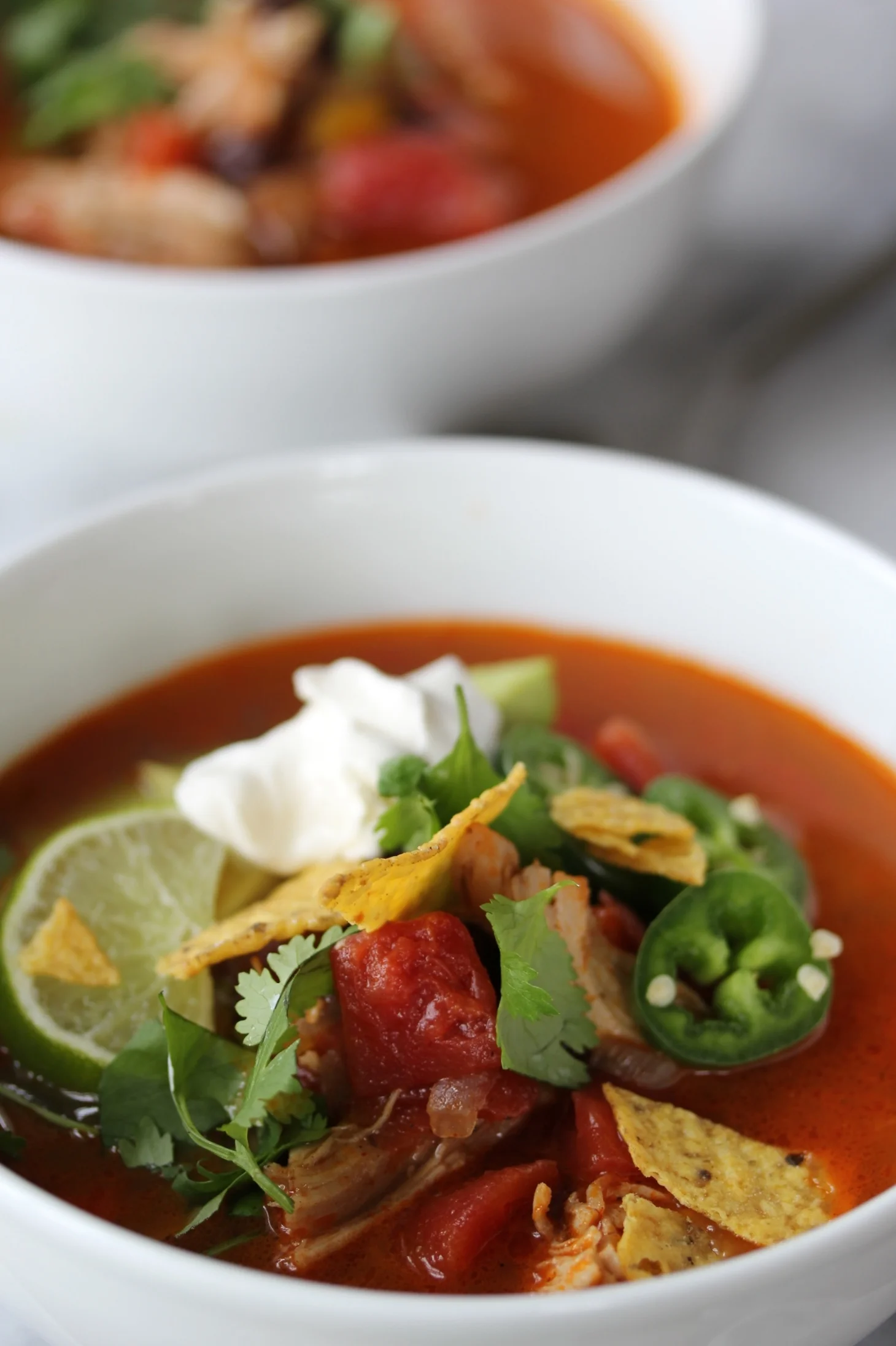 Spicy Mexican chicken soup