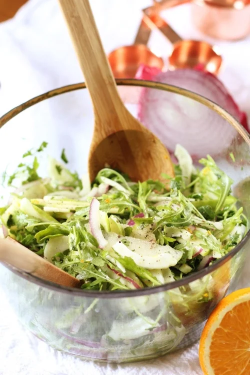 Bright citrus fennel and apple salad