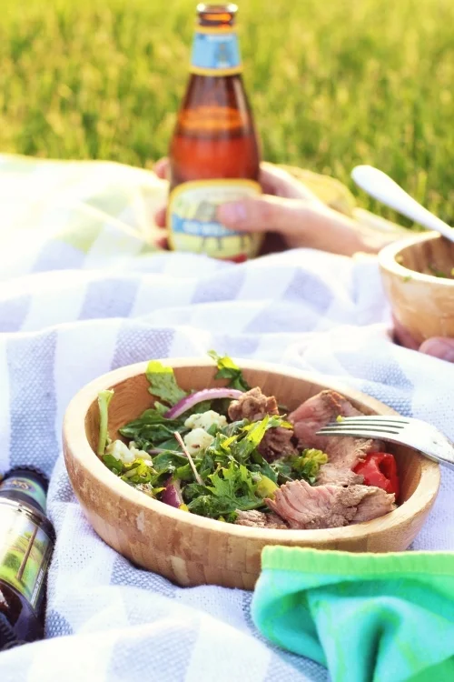Summer picnic steak salad