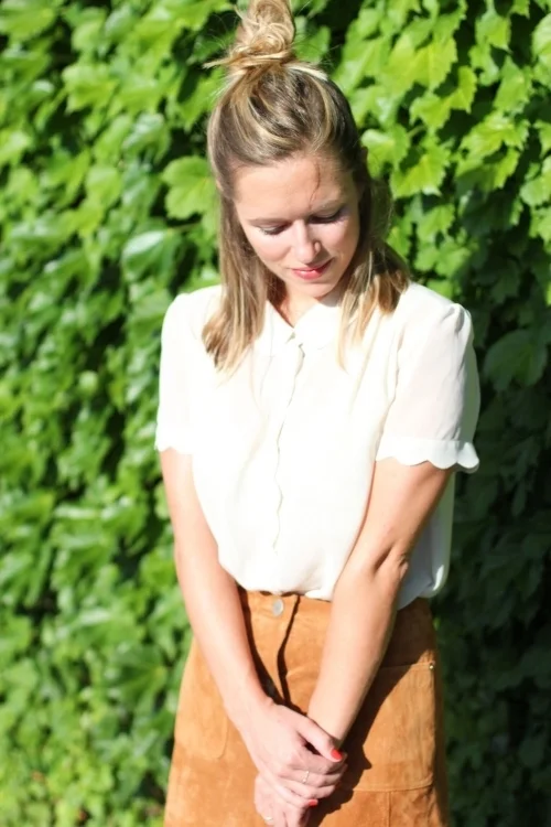 Scalloped and suede