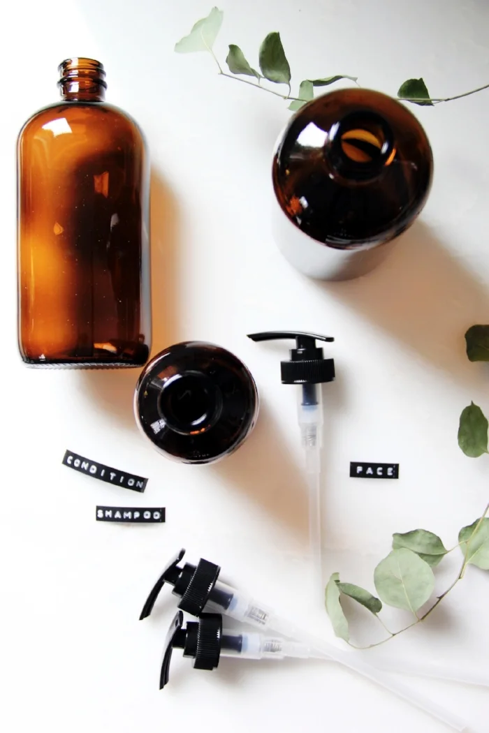 Amber shower bottle DIY — The Pastiche