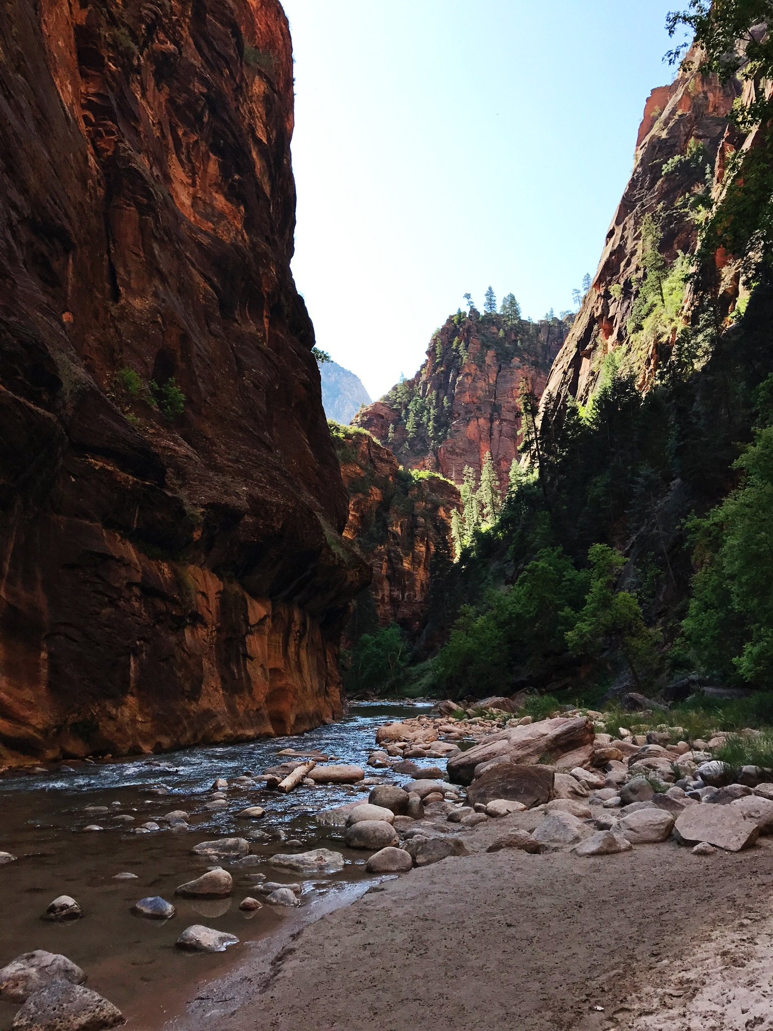 Near the start of the Narrows