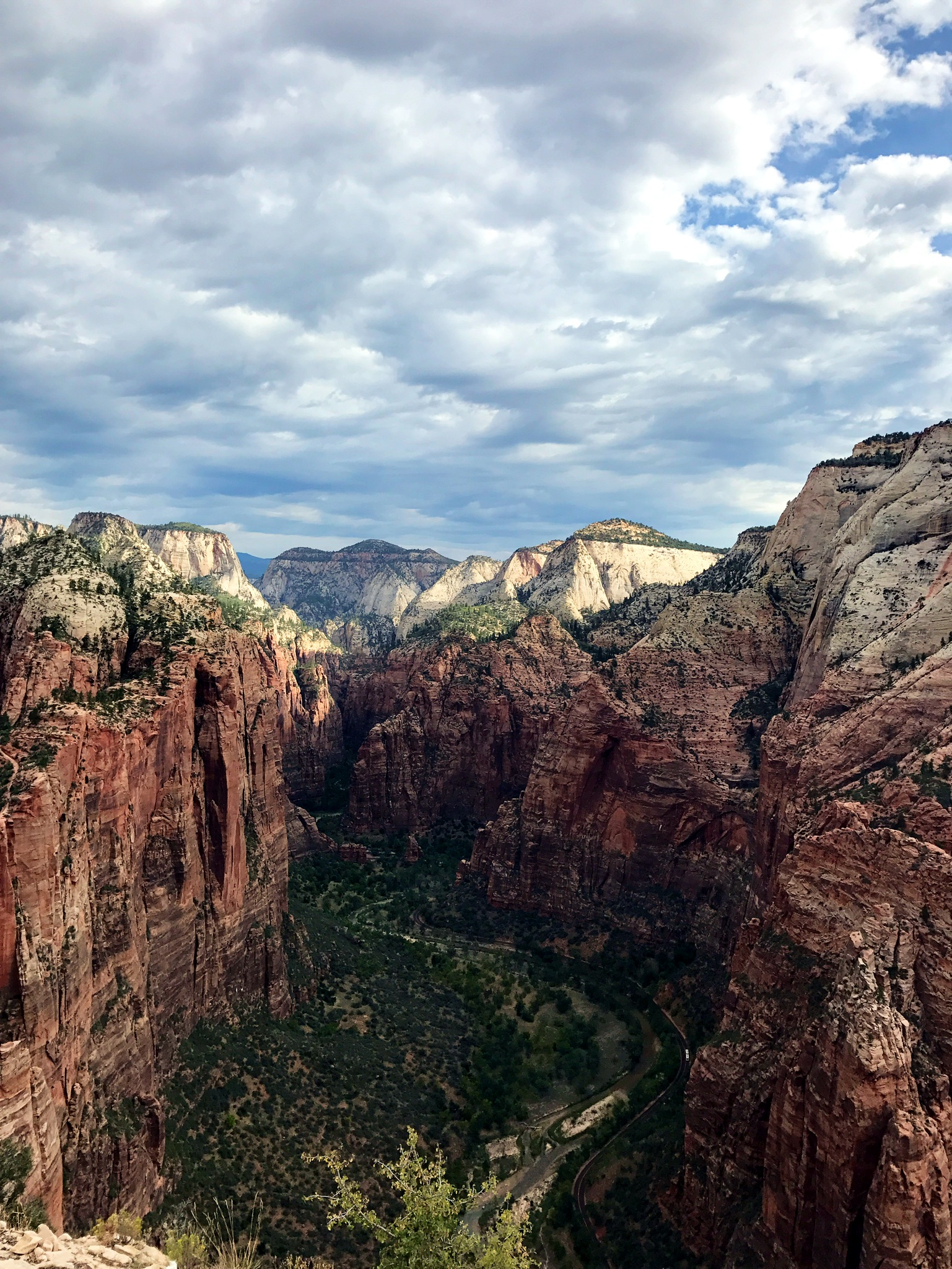 Back view from the top of Angels Landing