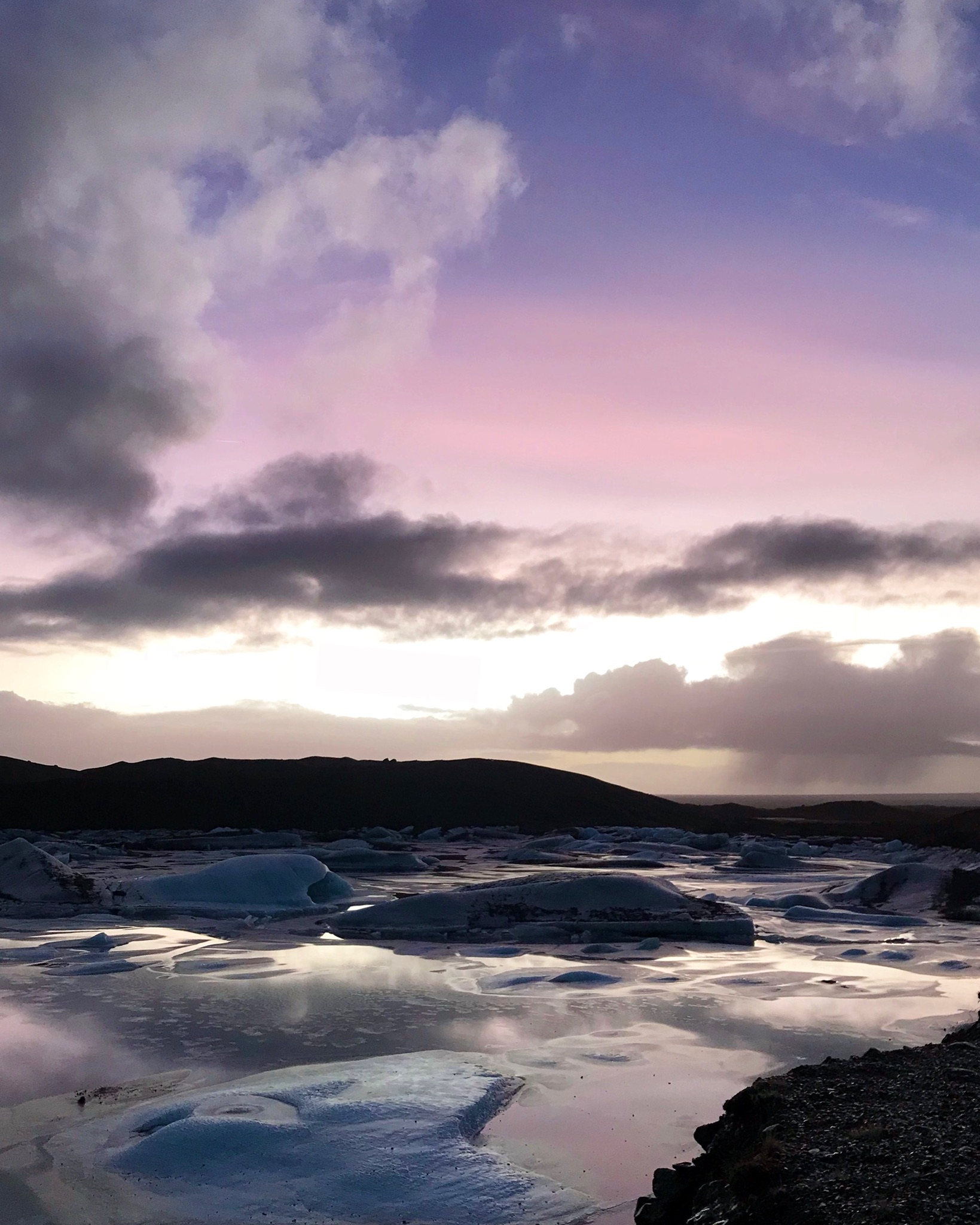 Glacier "tongue" sunset