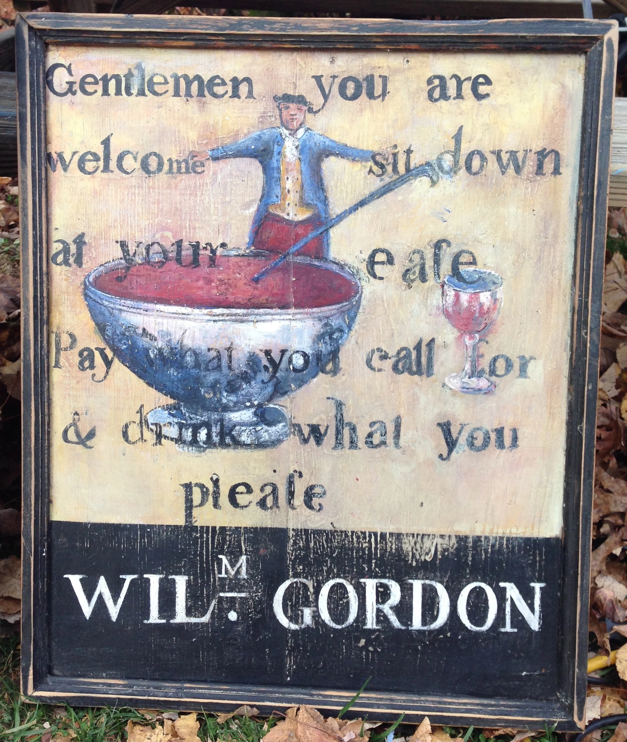 Sign for Gordon's Inn, c. 1790-1830