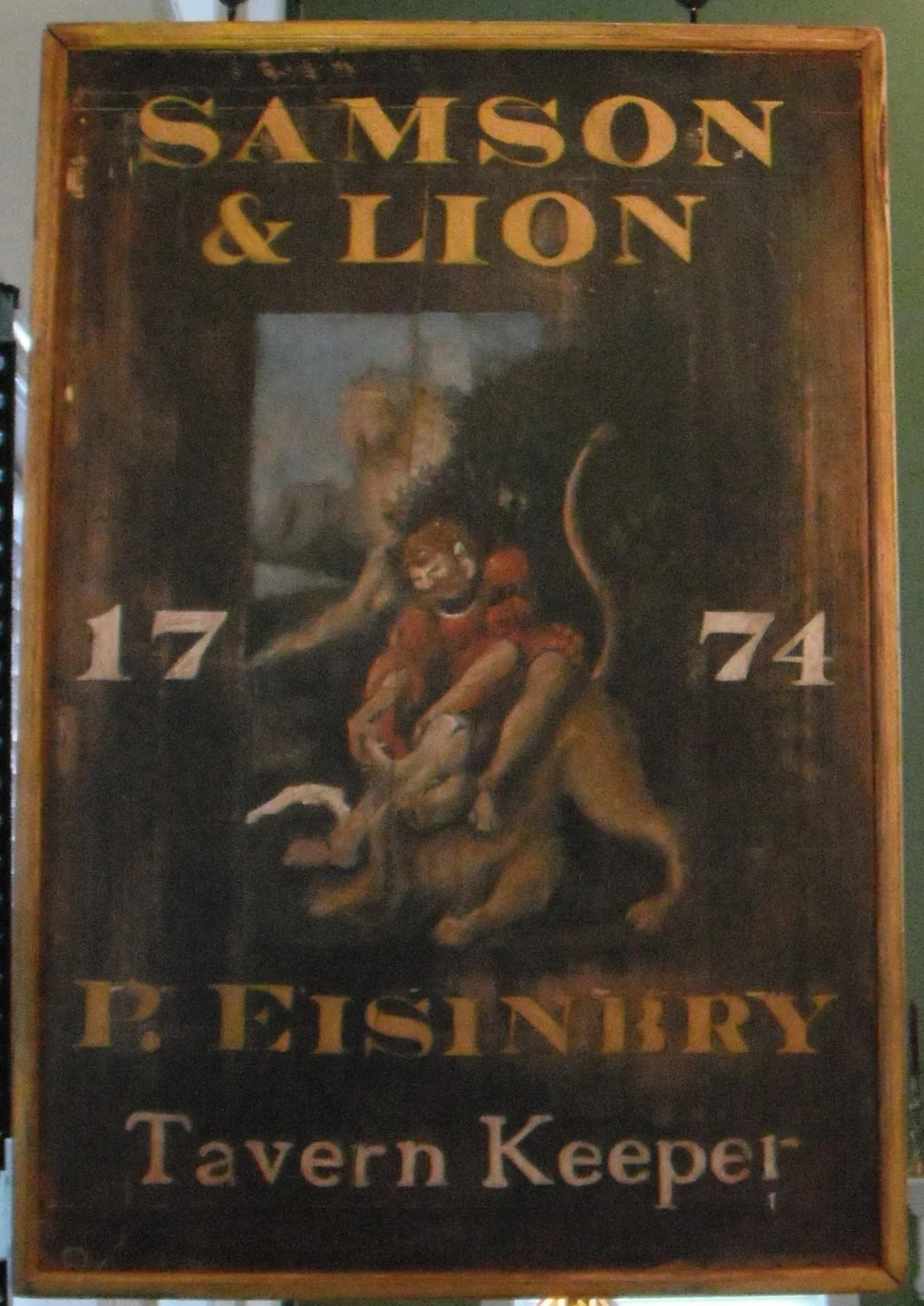 Samson & Lion, P. Eisenbry (Tavern Keeper)