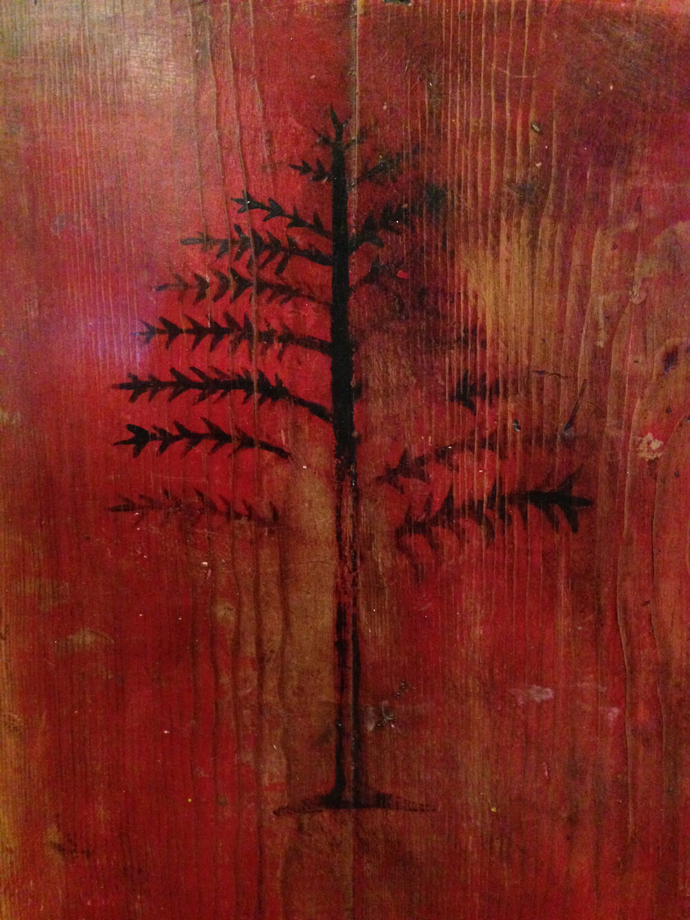 colonial american sign company_sign of the pine tree_detail of tree on red field.jpeg