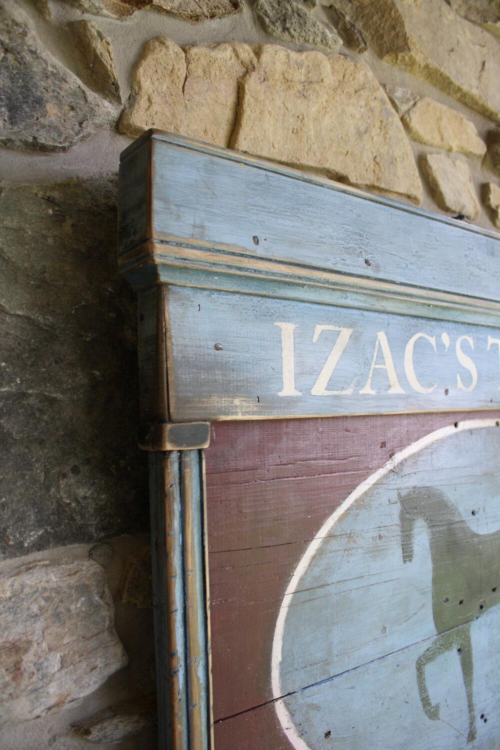 colonial american sign company_custom painted horse sign_detail_izacs tavern.jpeg