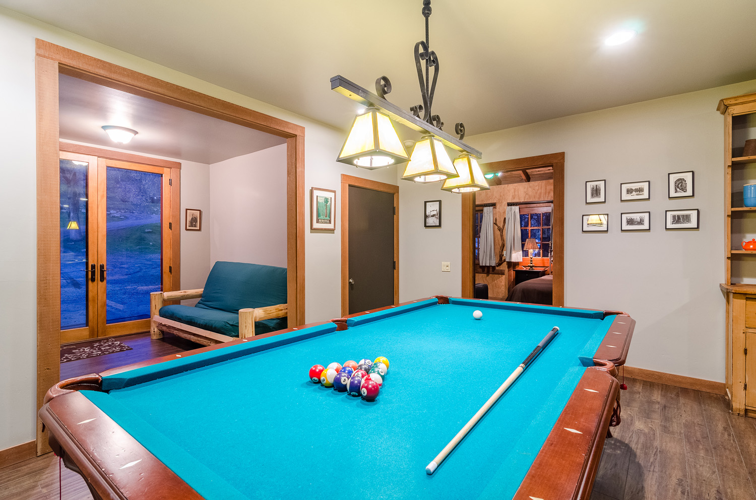 Pool Table Downstairs Living Room