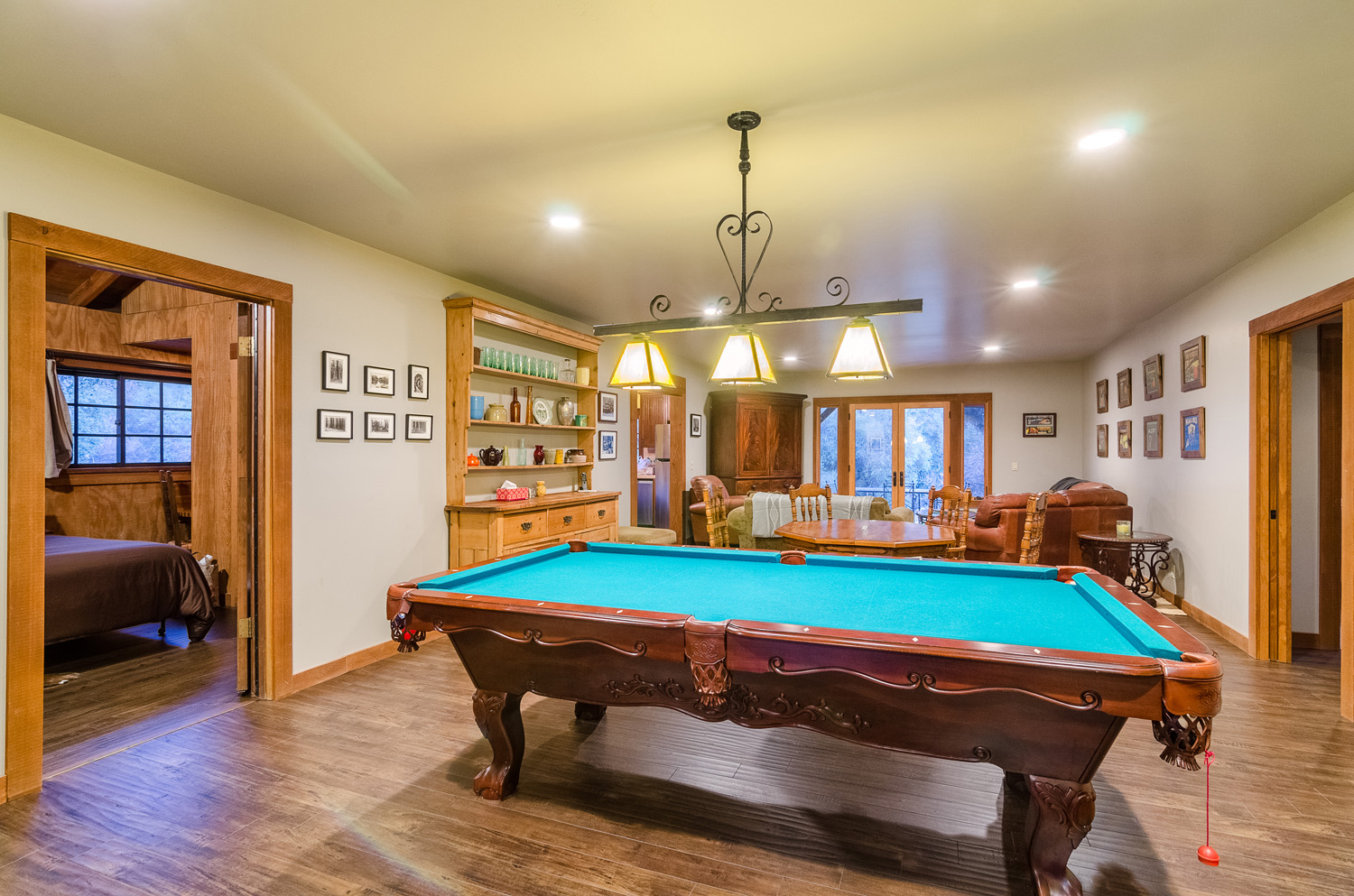 Pool Table Downstairs Living Room